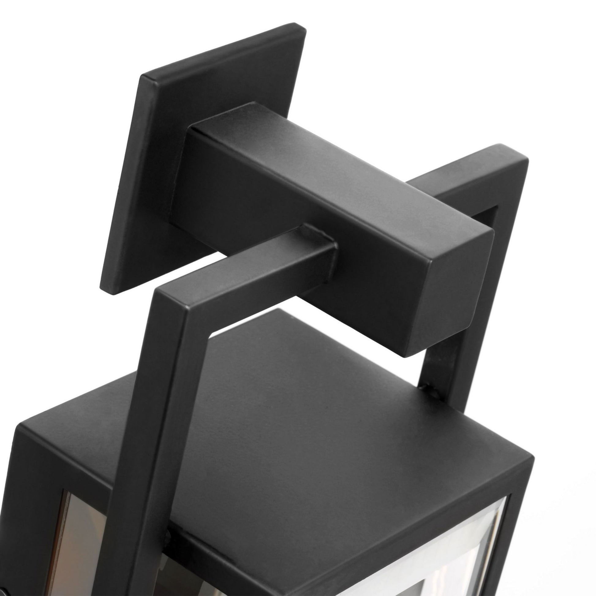 Exhibit 14" Wall Lantern, Matte Black Finish - Bees Lighting