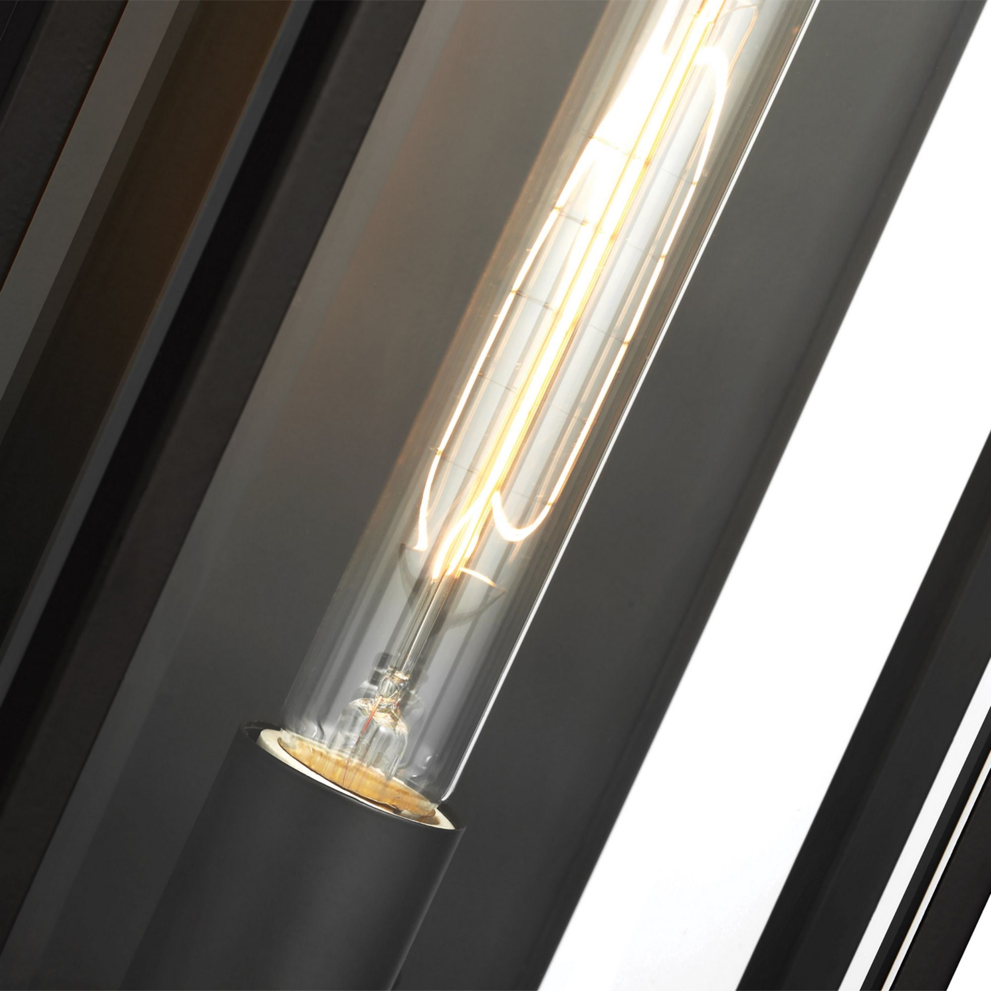 Exhibit 20" Wall Lantern, Matte Black Finish - Bees Lighting