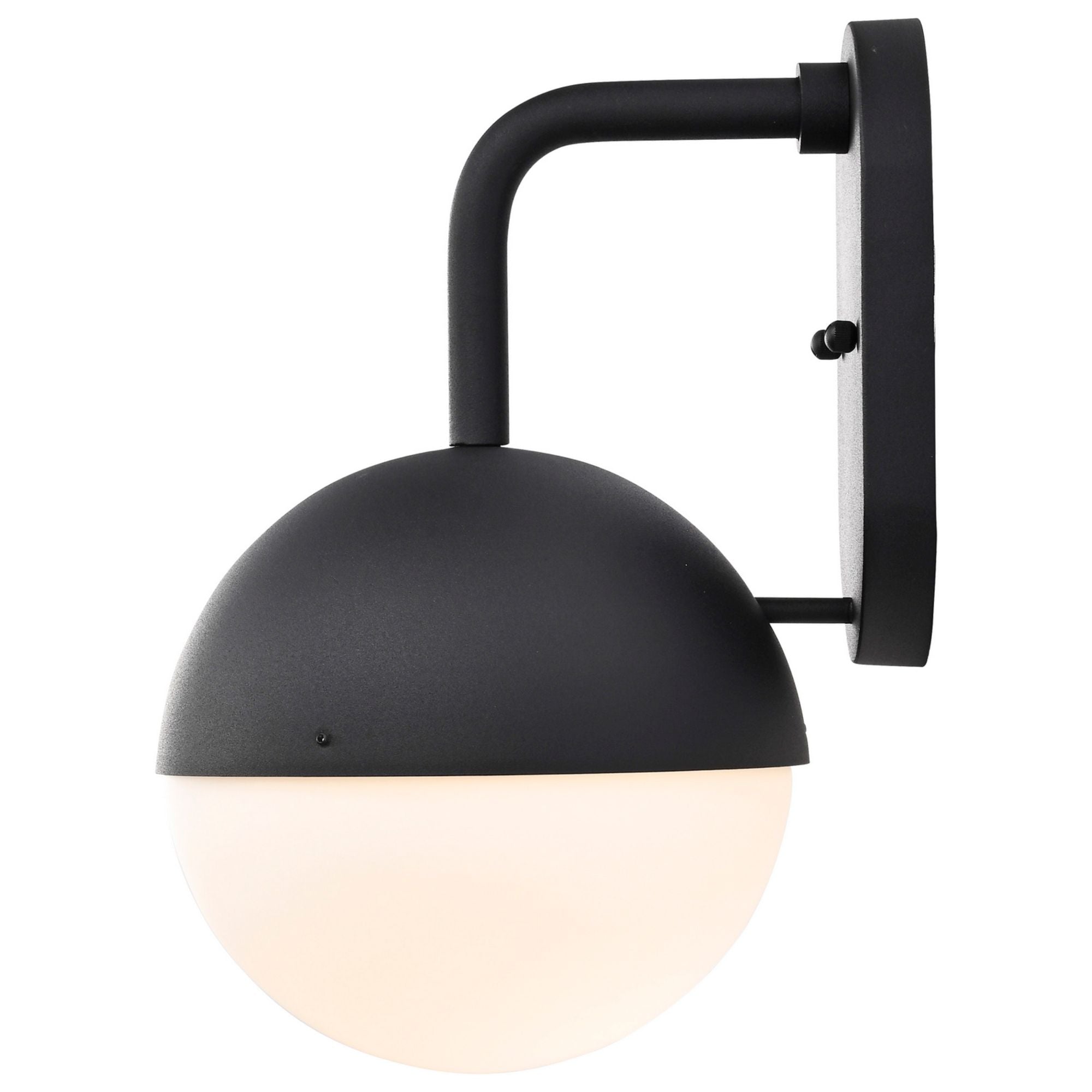 Atmosphere 14" LED Wall Lantern, Black Finish, Opal Glass - Bees Lighting