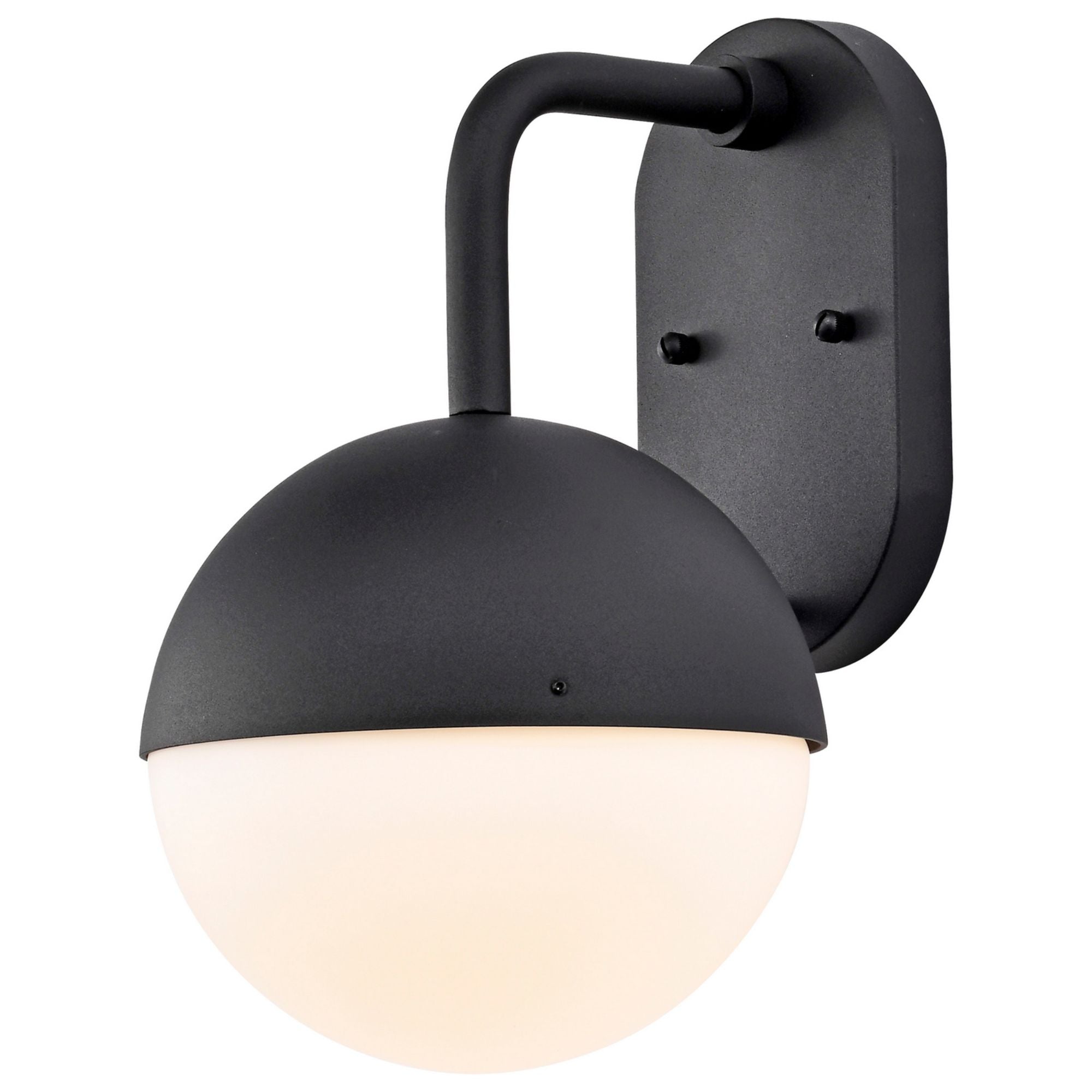 Atmosphere 14" LED Wall Lantern, Black Finish, Opal Glass - Bees Lighting