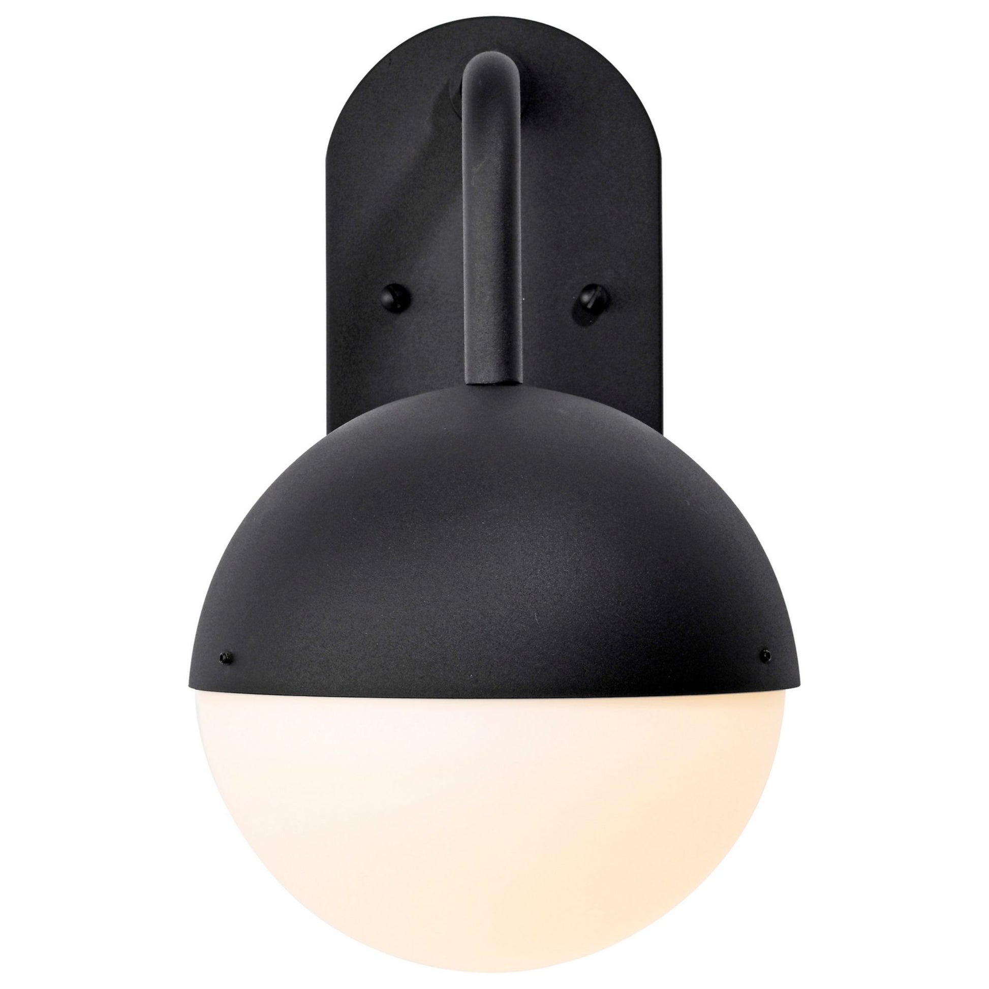 Atmosphere 14" LED Wall Lantern, Black Finish, Opal Glass - Bees Lighting