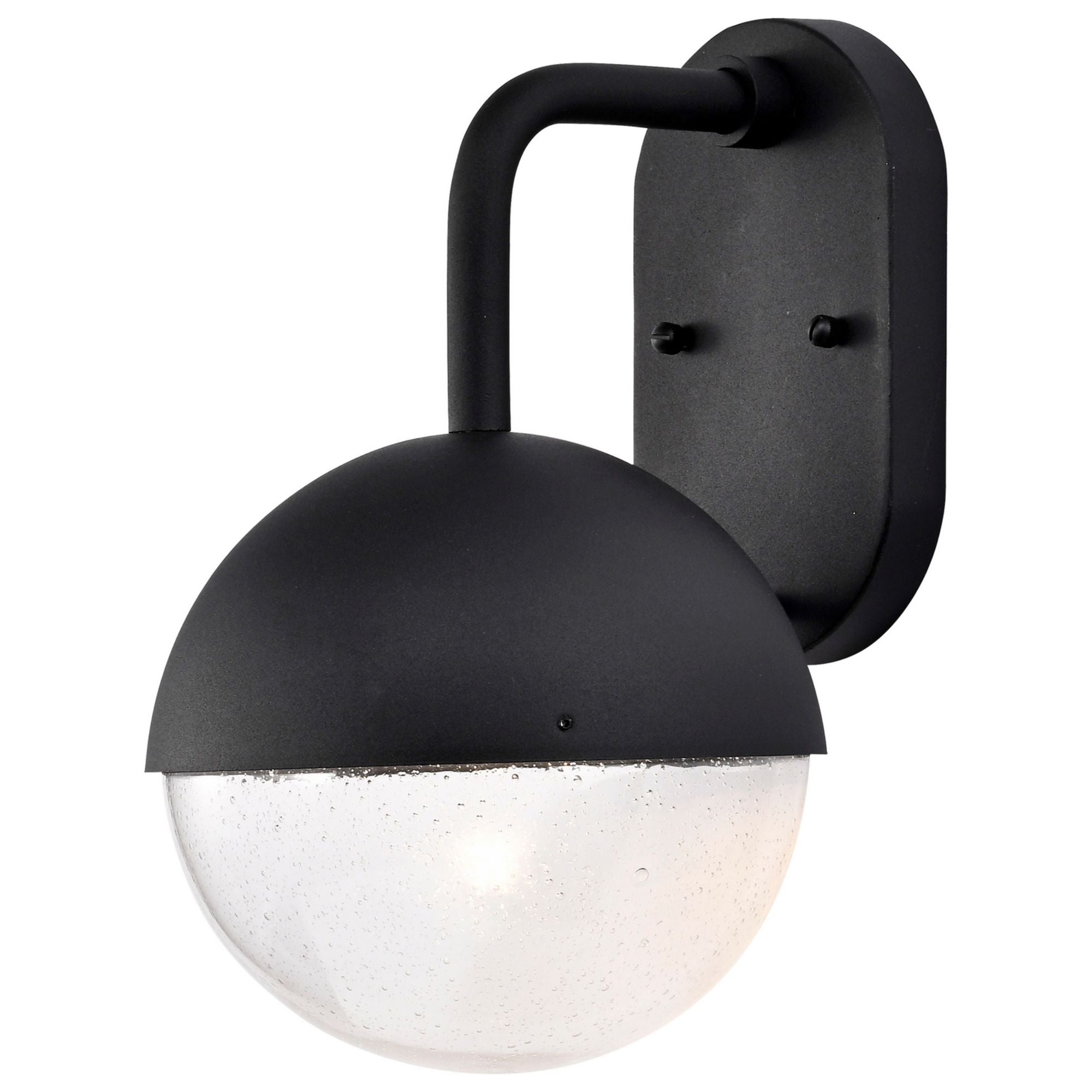 Atmosphere 14" LED Wall Lantern, Black Finish, Seeded Glass - Bees Lighting