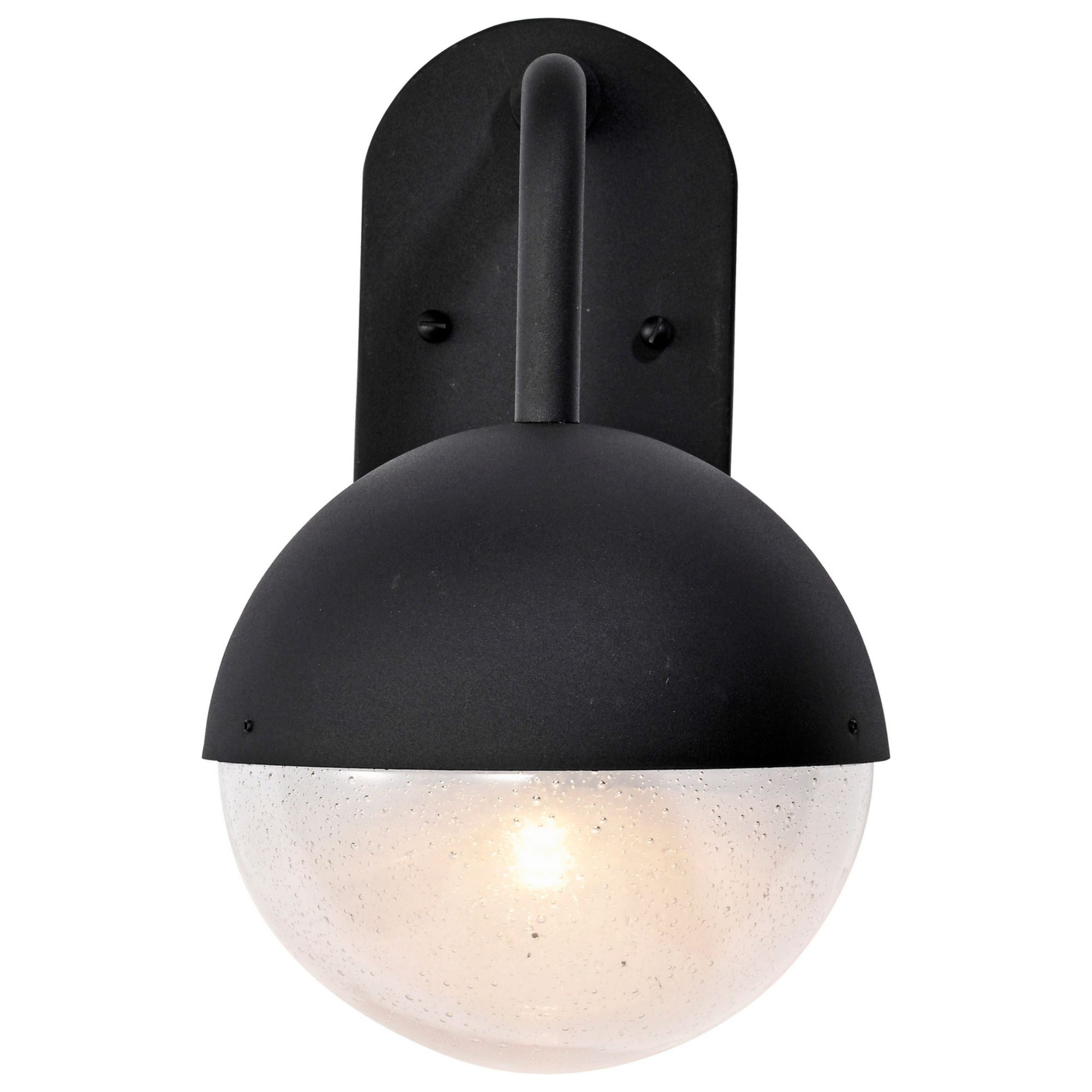 Atmosphere 14" LED Wall Lantern, Black Finish, Seeded Glass - Bees Lighting