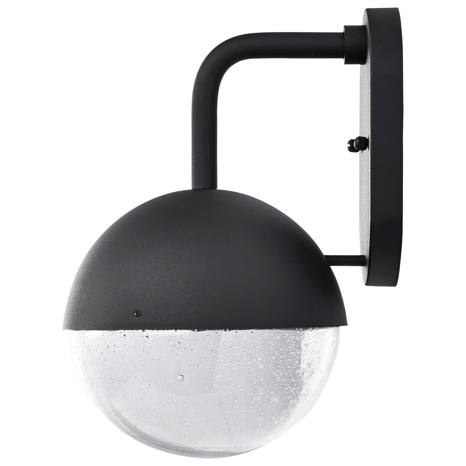 Atmosphere 14 In. LED Outdoor Wall Light Black Finish Seeded Glass - Bees Lighting