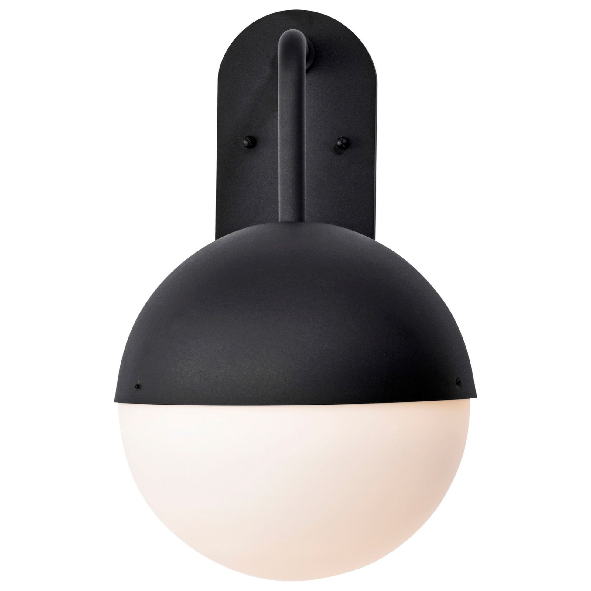 Atmosphere 17" LED Wall Lantern, Black Finish, Opal Glass - Bees Lighting