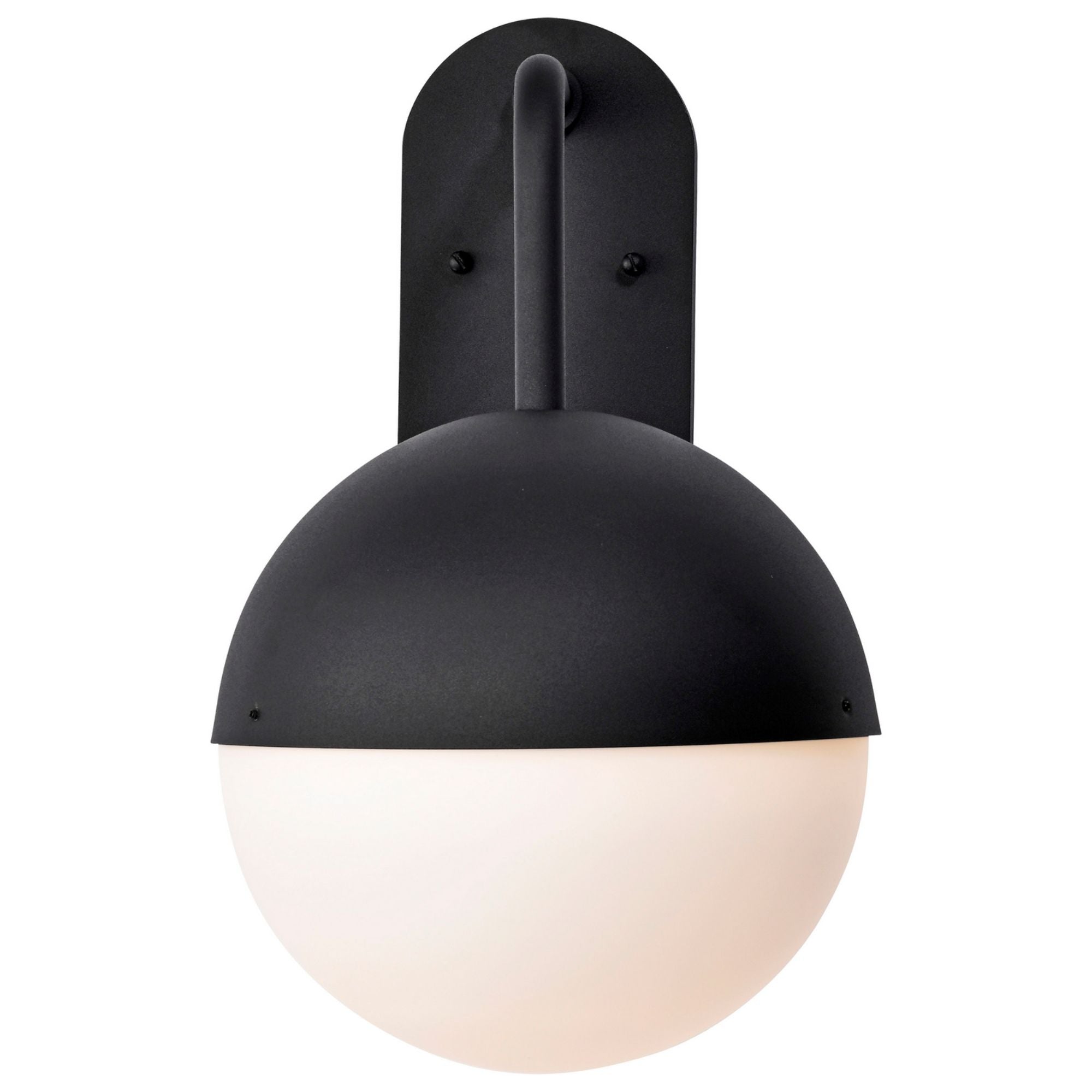 Atmosphere 17" LED Wall Lantern, Black Finish, Opal Glass - Bees Lighting