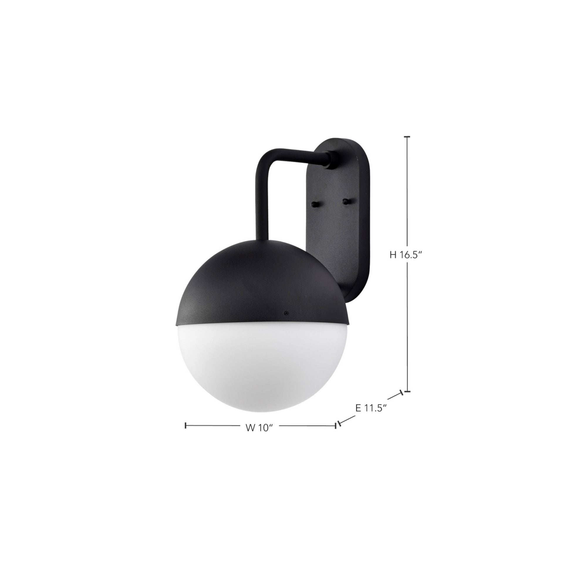Atmosphere 17" LED Wall Lantern, Black Finish, Opal Glass - Bees Lighting