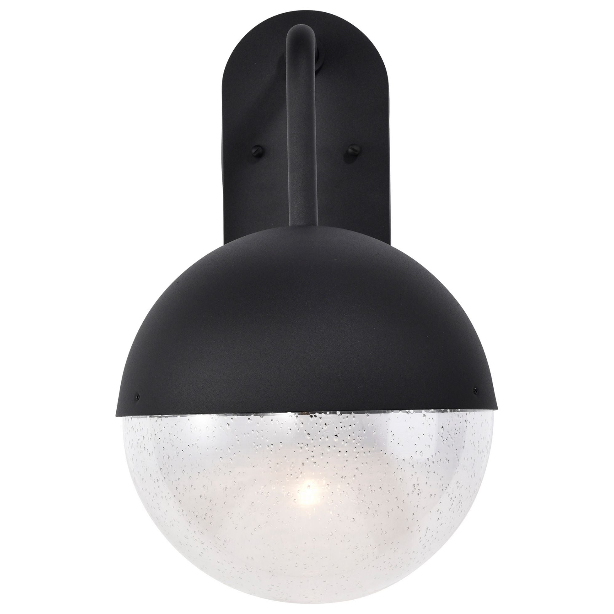 Atmosphere 17" LED Wall Lantern, Black Finish, Seeded Glass - Bees Lighting