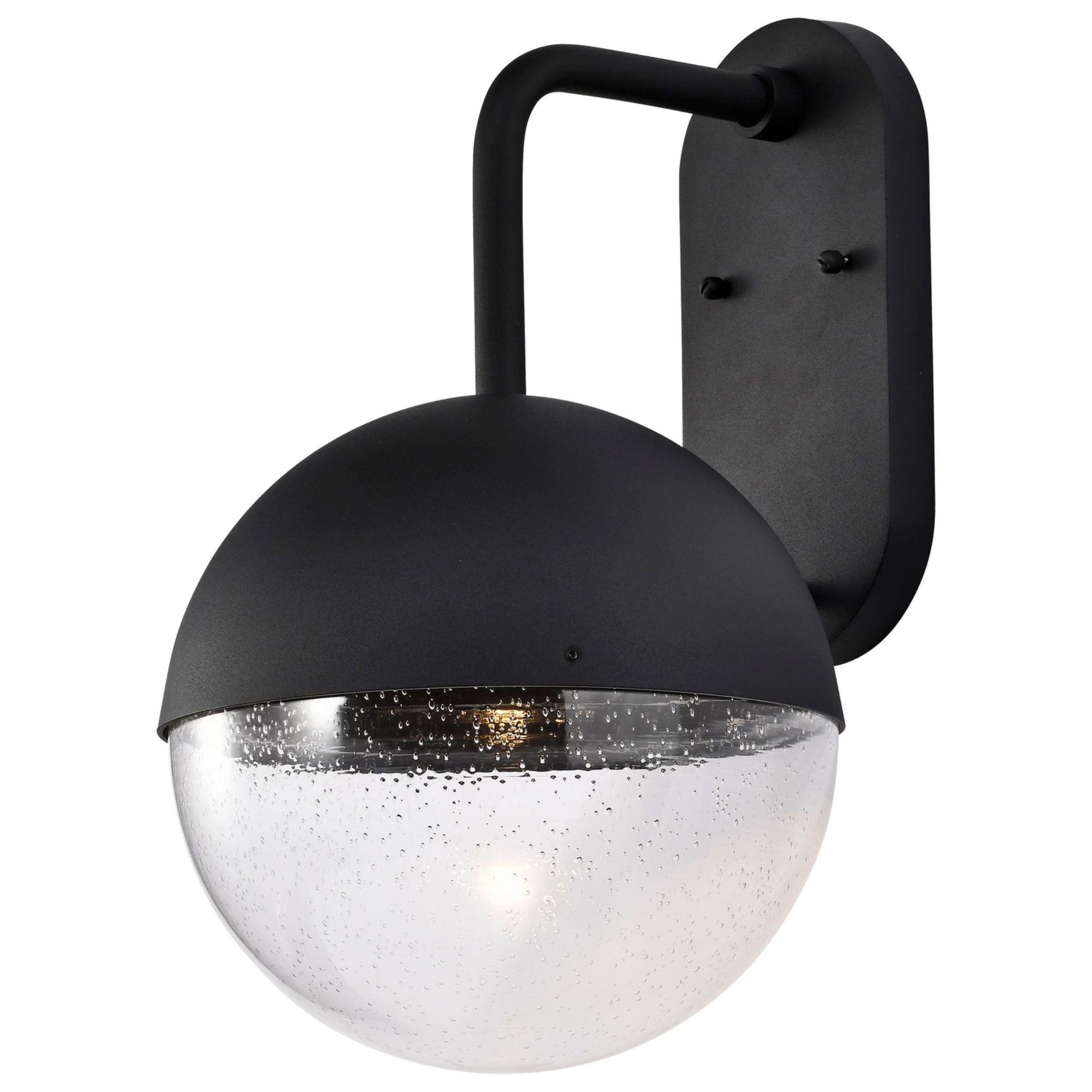 Atmosphere 17" LED Wall Lantern, Black Finish, Seeded Glass - Bees Lighting