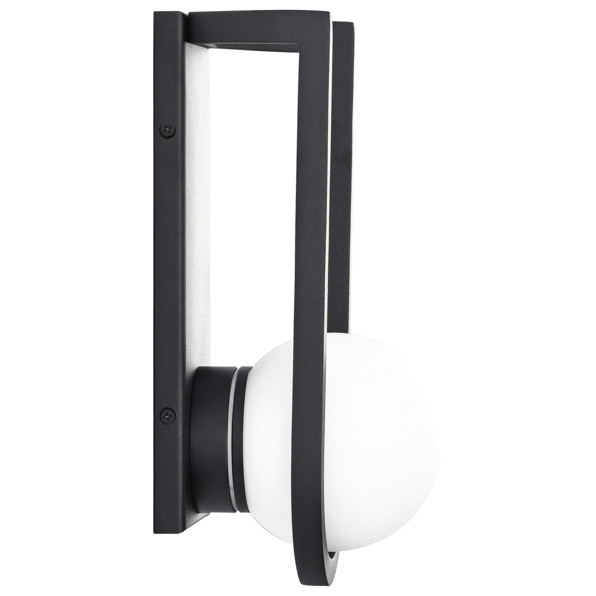 Cradle 12" LED Wall Lantern, Matte Black Finish - Bees Lighting