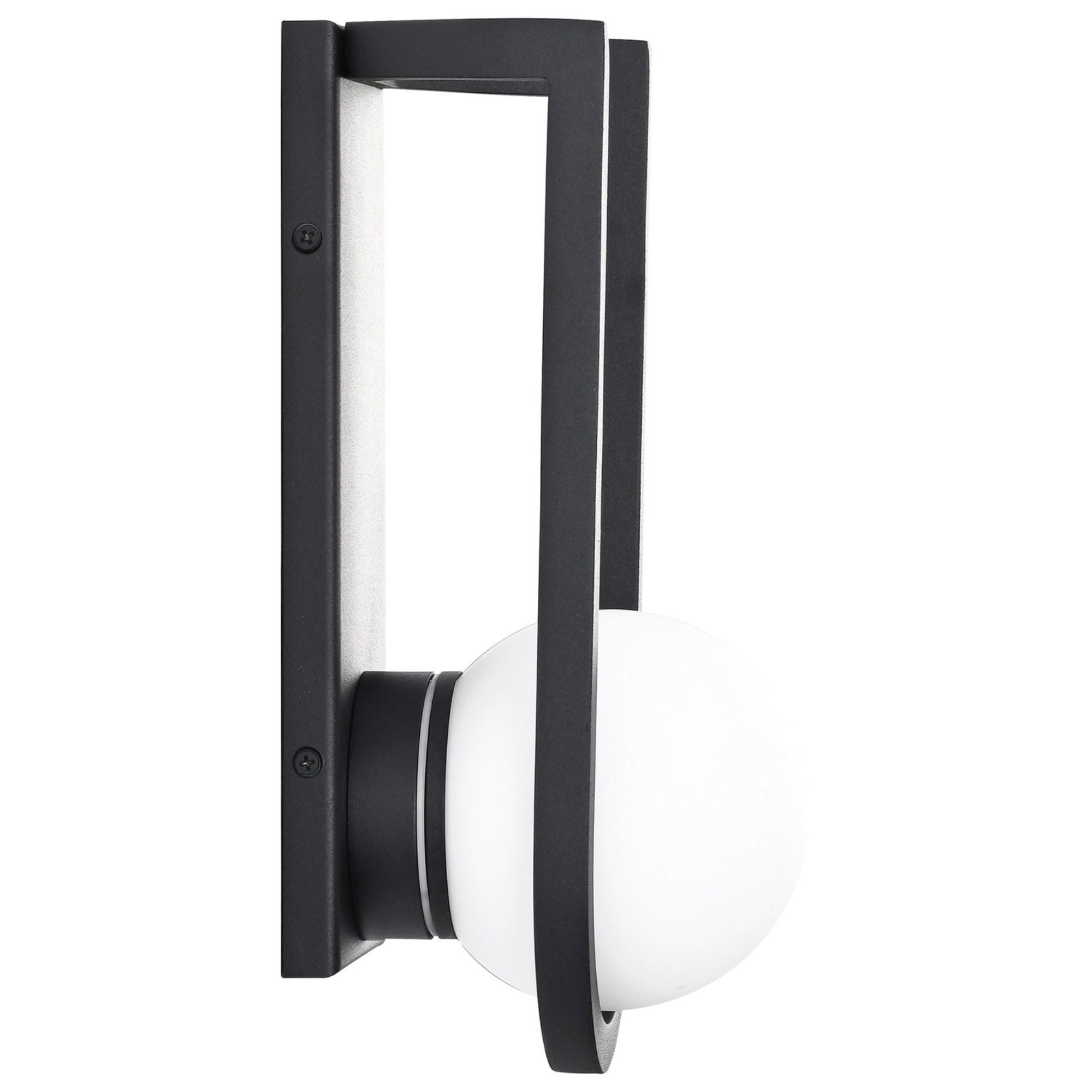 Cradle 12" LED Wall Lantern, Matte Black Finish - Bees Lighting