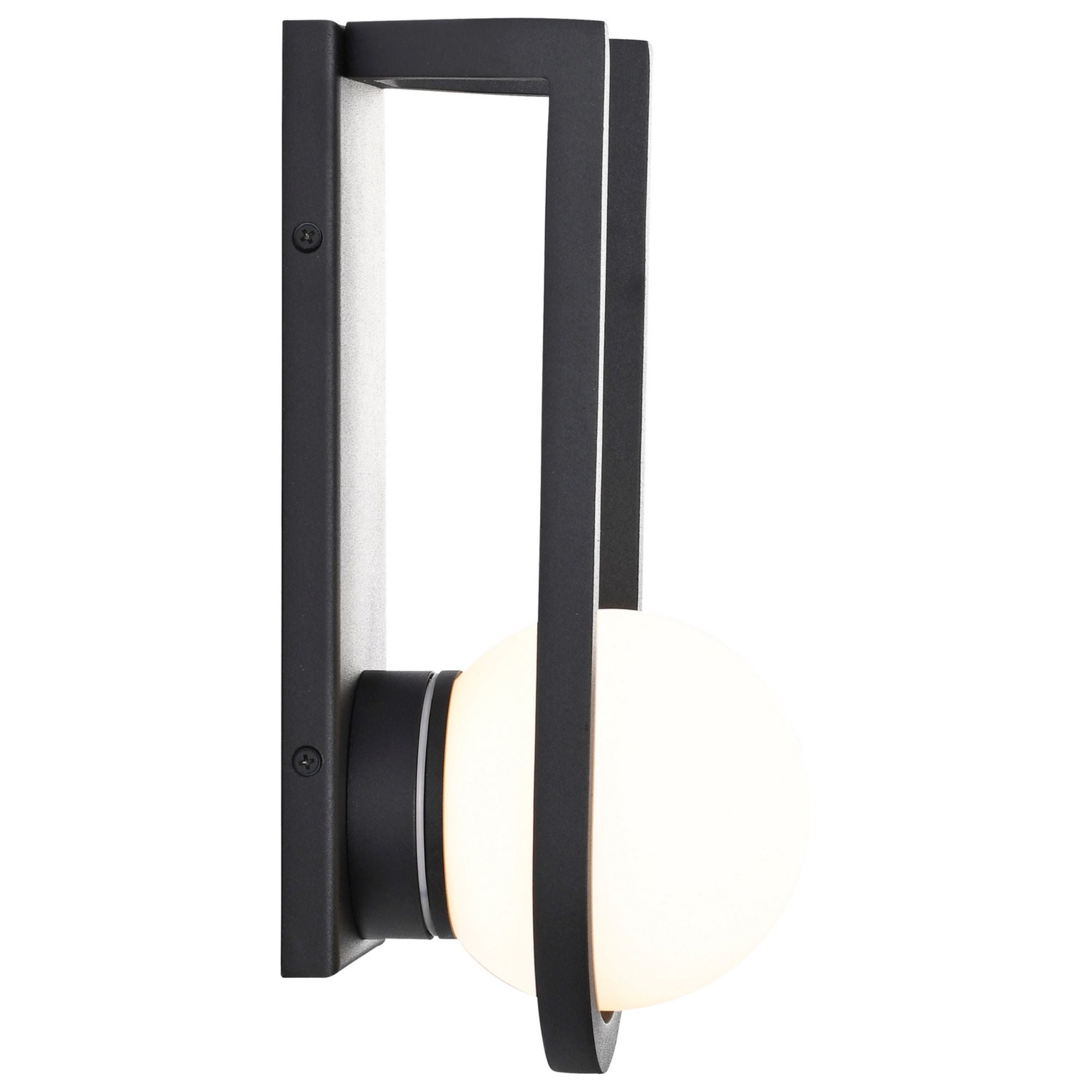 Cradle 12" LED Wall Lantern, Matte Black Finish - Bees Lighting