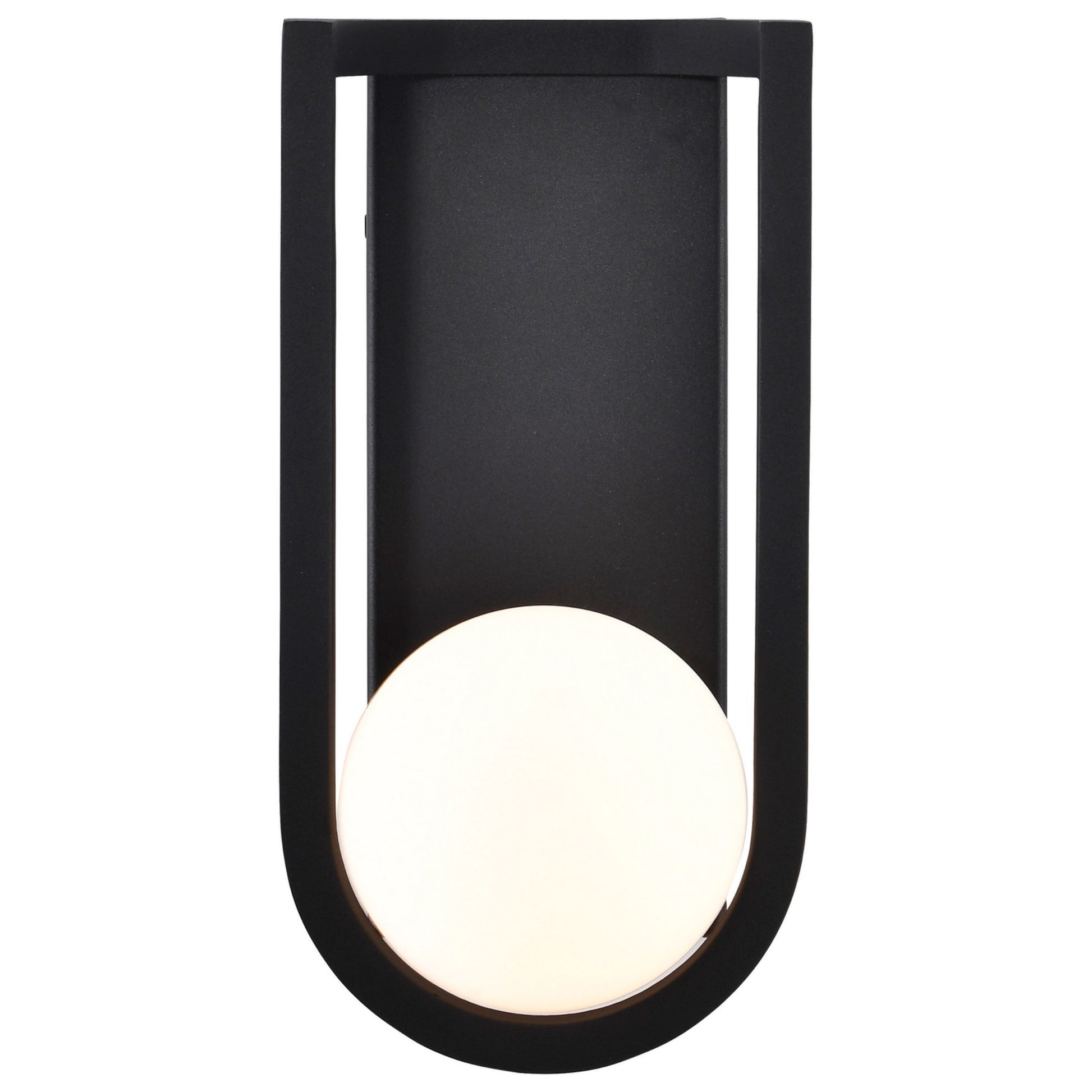 Cradle 12" LED Wall Lantern, Matte Black Finish - Bees Lighting