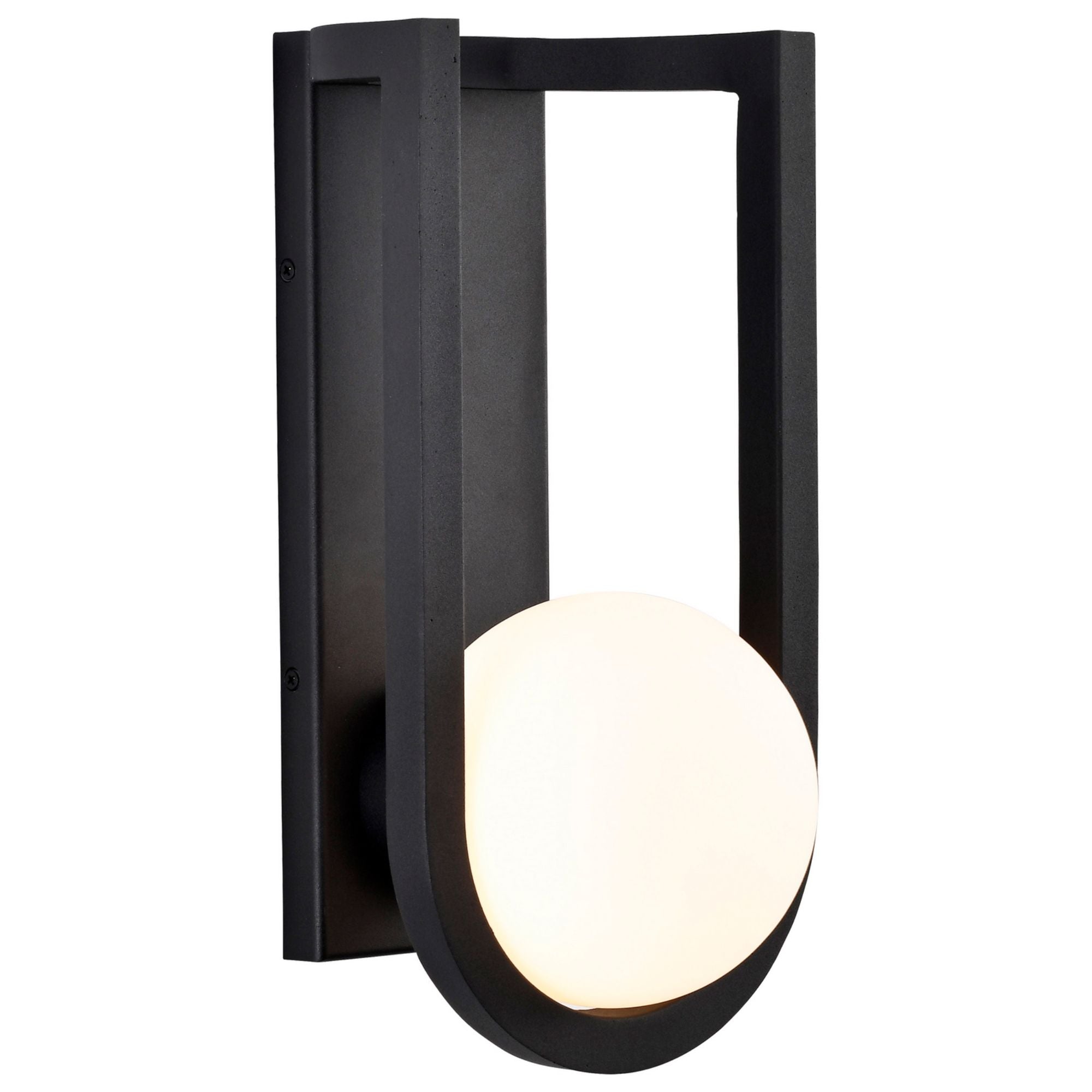 Cradle 15" LED Wall Lantern, Matte Black Finish - Bees Lighting