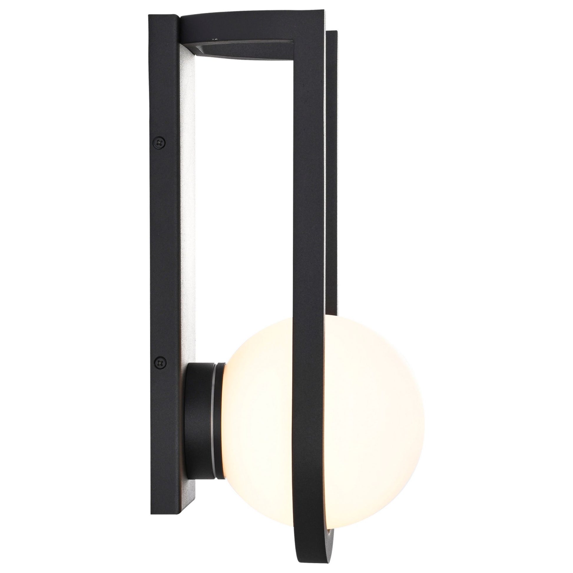 Cradle 15" LED Wall Lantern, Matte Black Finish - Bees Lighting