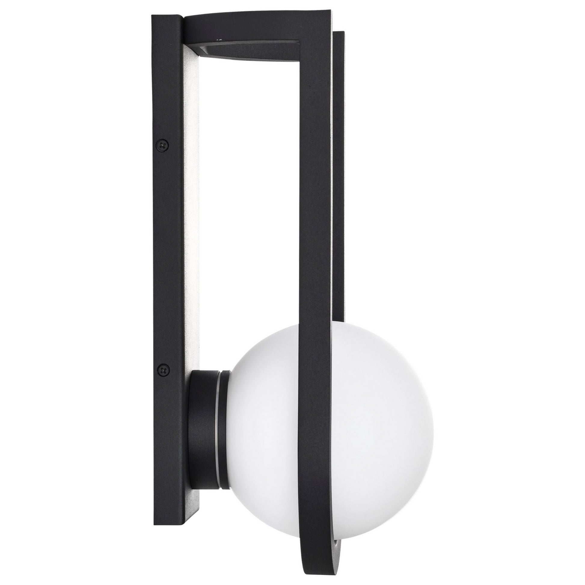 Cradle 15" LED Wall Lantern, Matte Black Finish - Bees Lighting