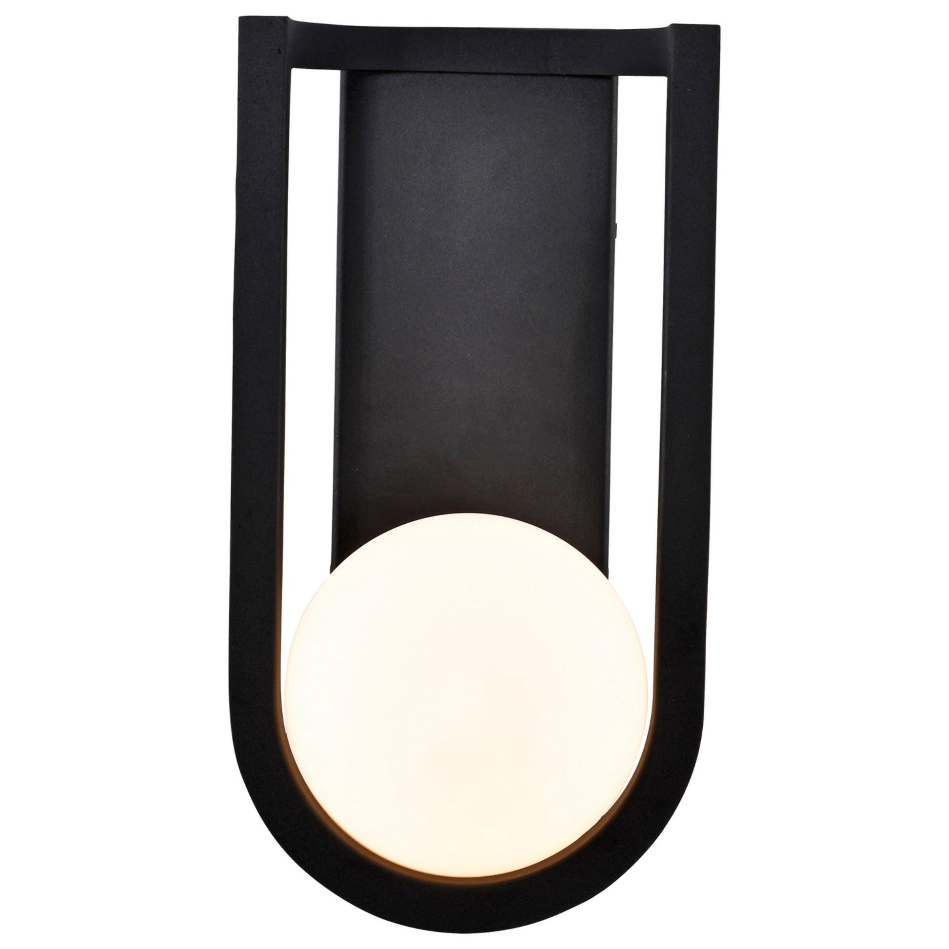 Cradle 15" LED Wall Lantern, Matte Black Finish - Bees Lighting