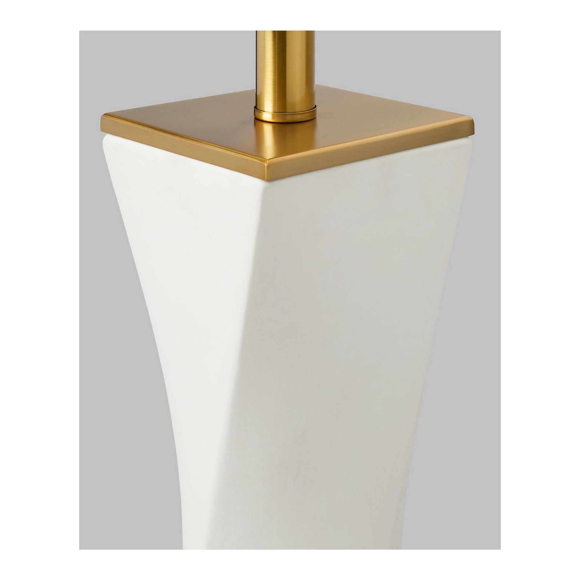 Lagos Table Lamp, White Leather Finish - Bees Lighting