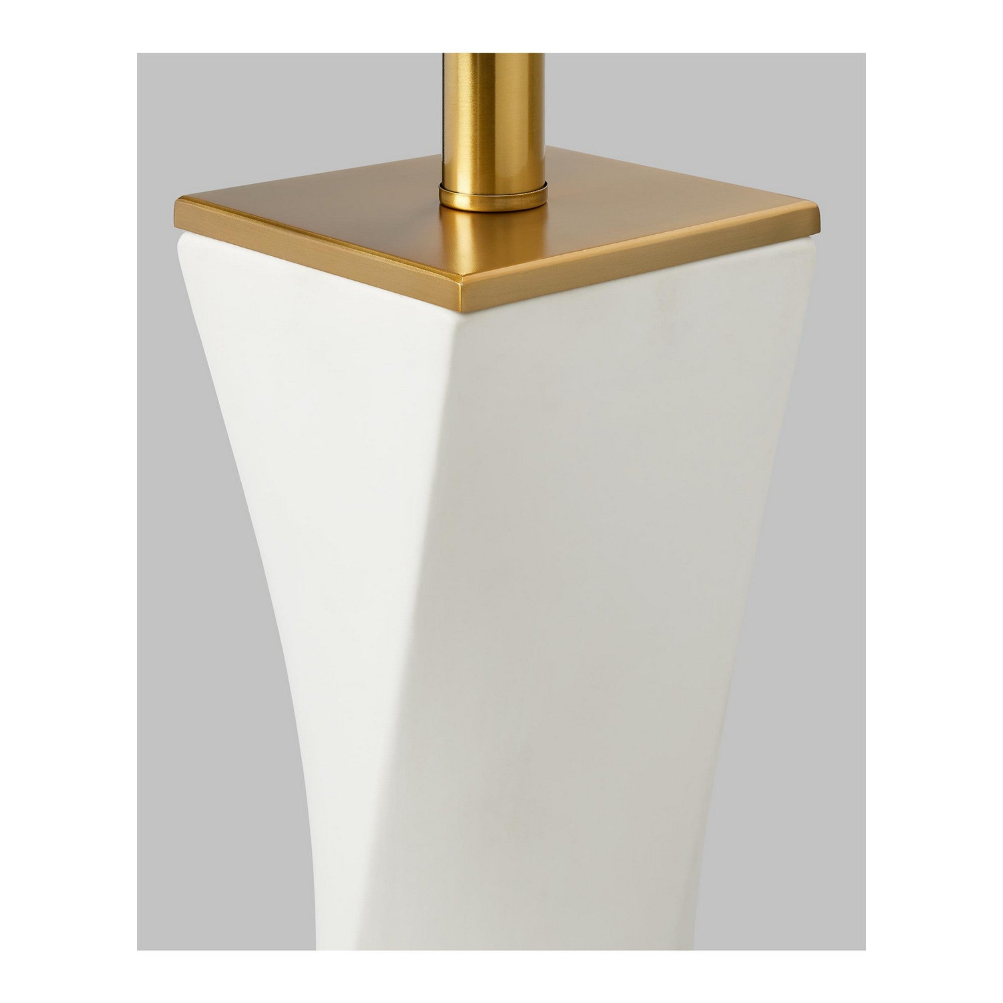 Lagos Table Lamp, White Leather Finish - Bees Lighting