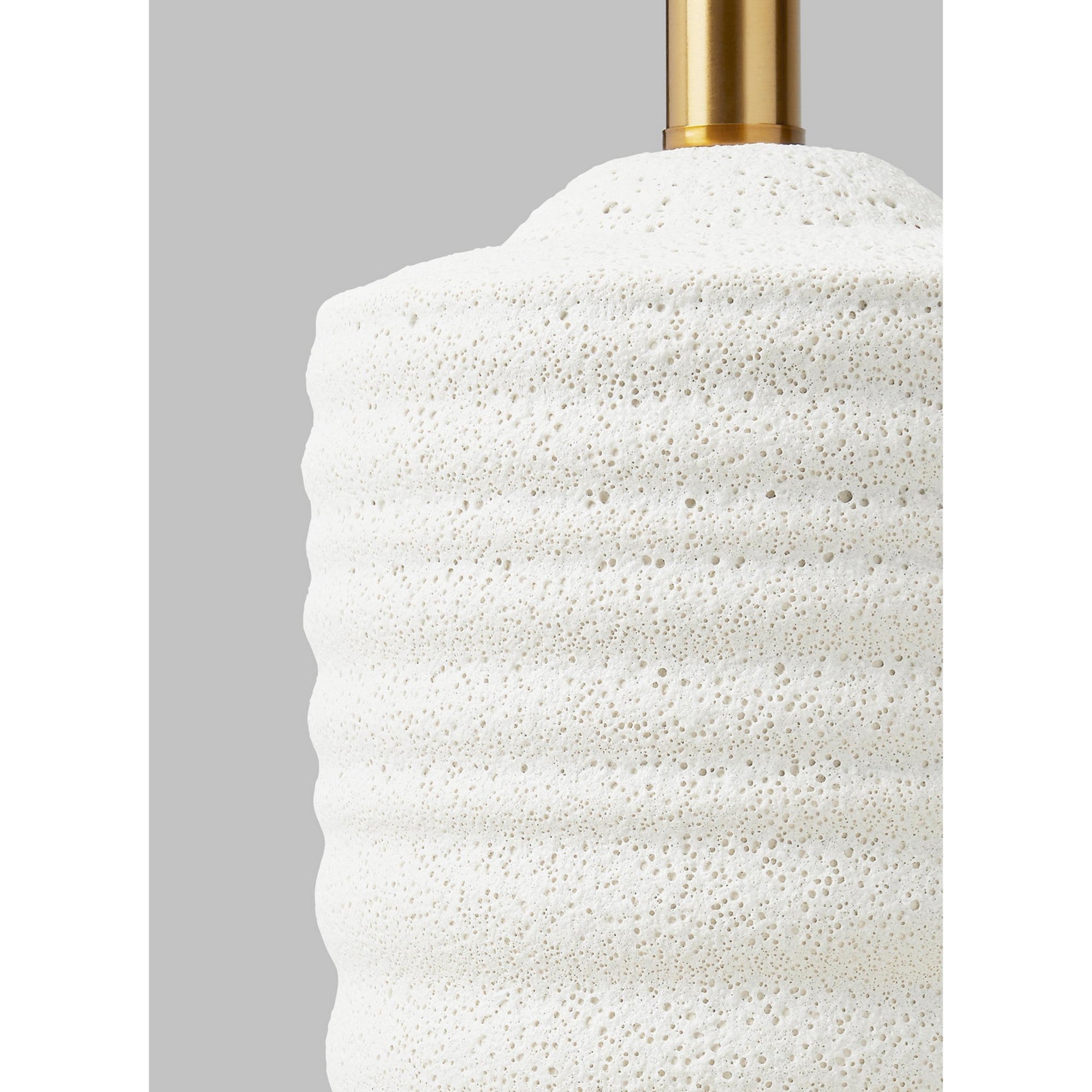 Waveland 28" LED Table Lamp, Porous White Finish - Bees Lighting