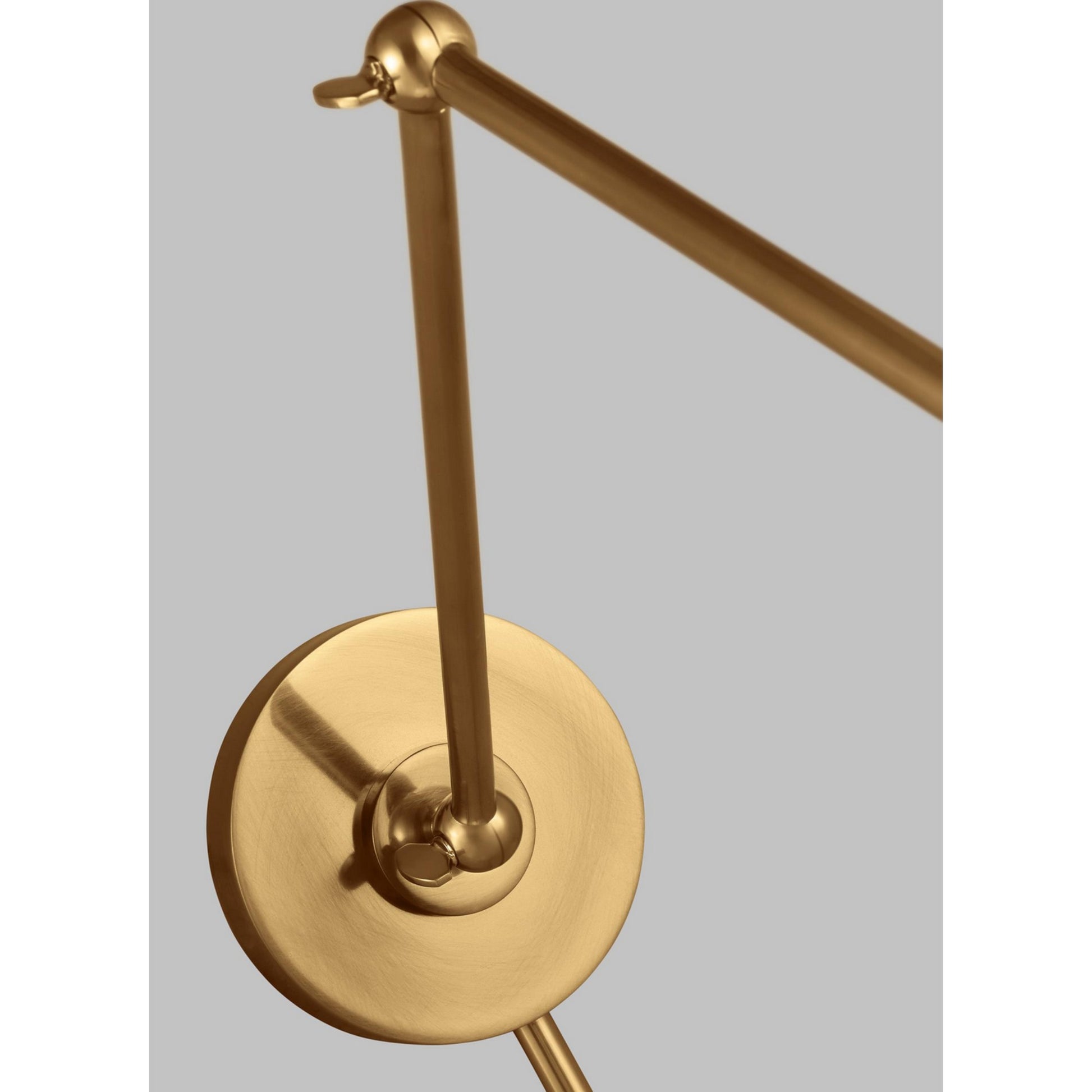 Wellfleet Double Arm Dome Task Sconce, Midnight Black & Burnished Brass Finish - Bees Lighting