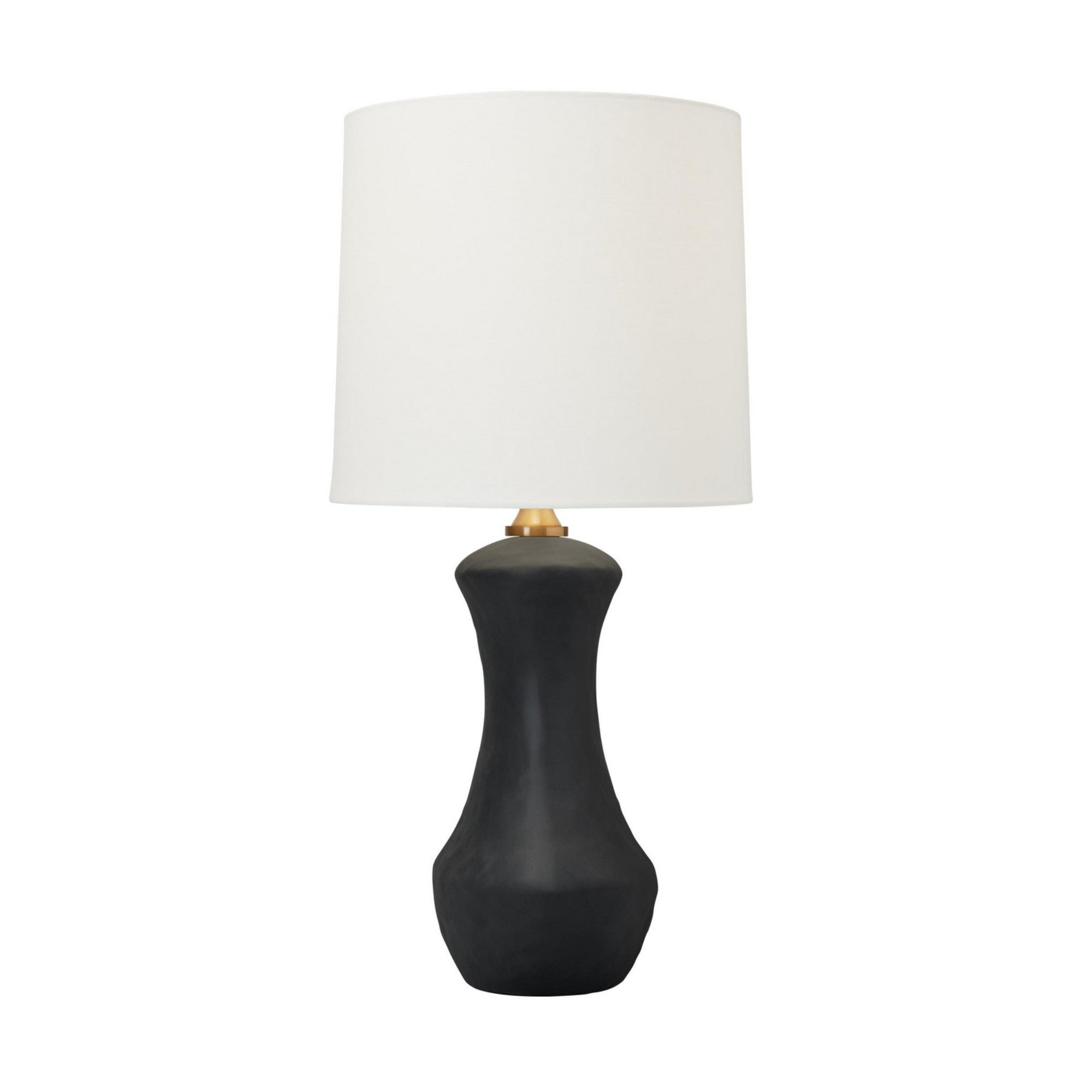 Bone Table Lamp, Rough Black Ceramic Finish - Bees Lighting