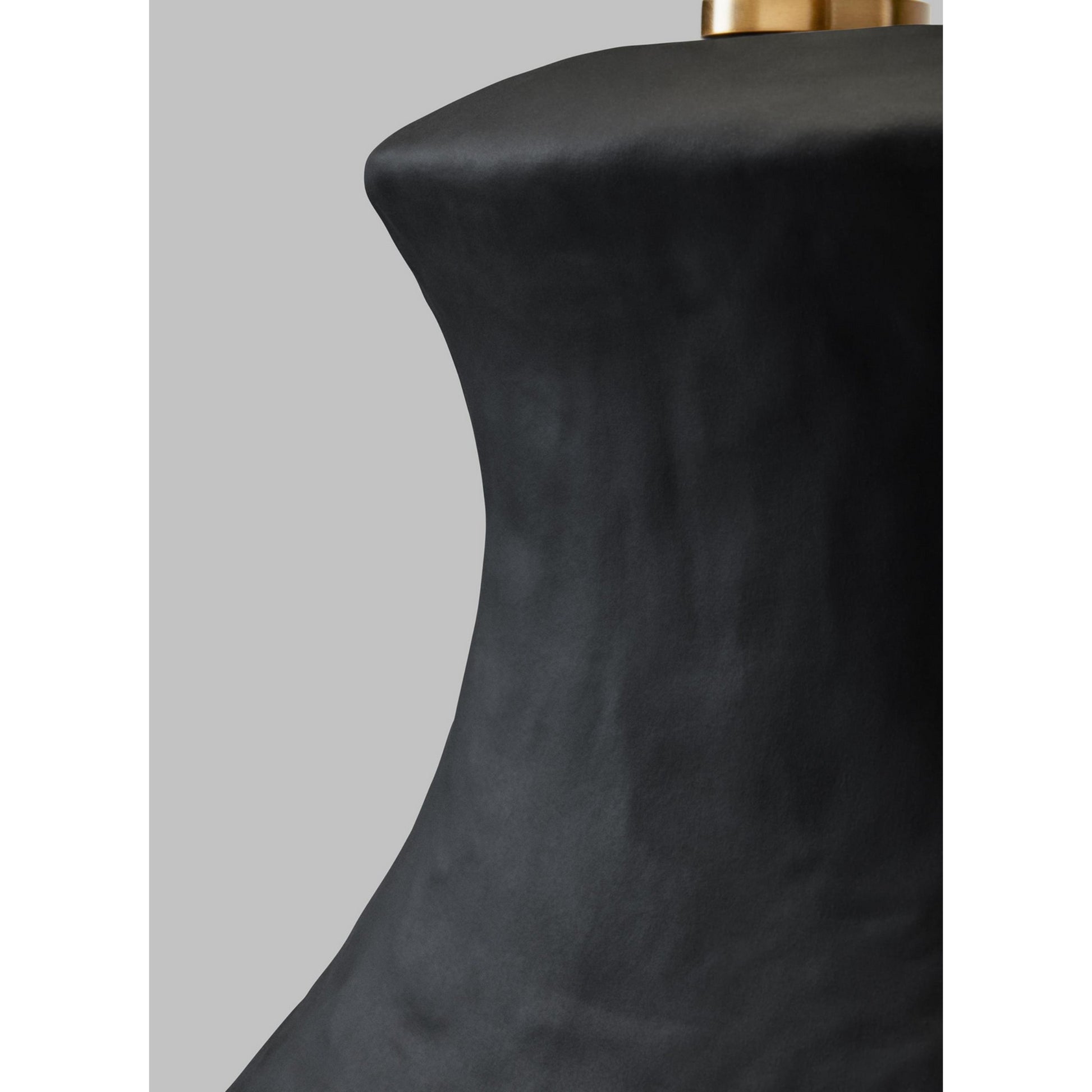 Bone Table Lamp, Rough Black Ceramic Finish - Bees Lighting