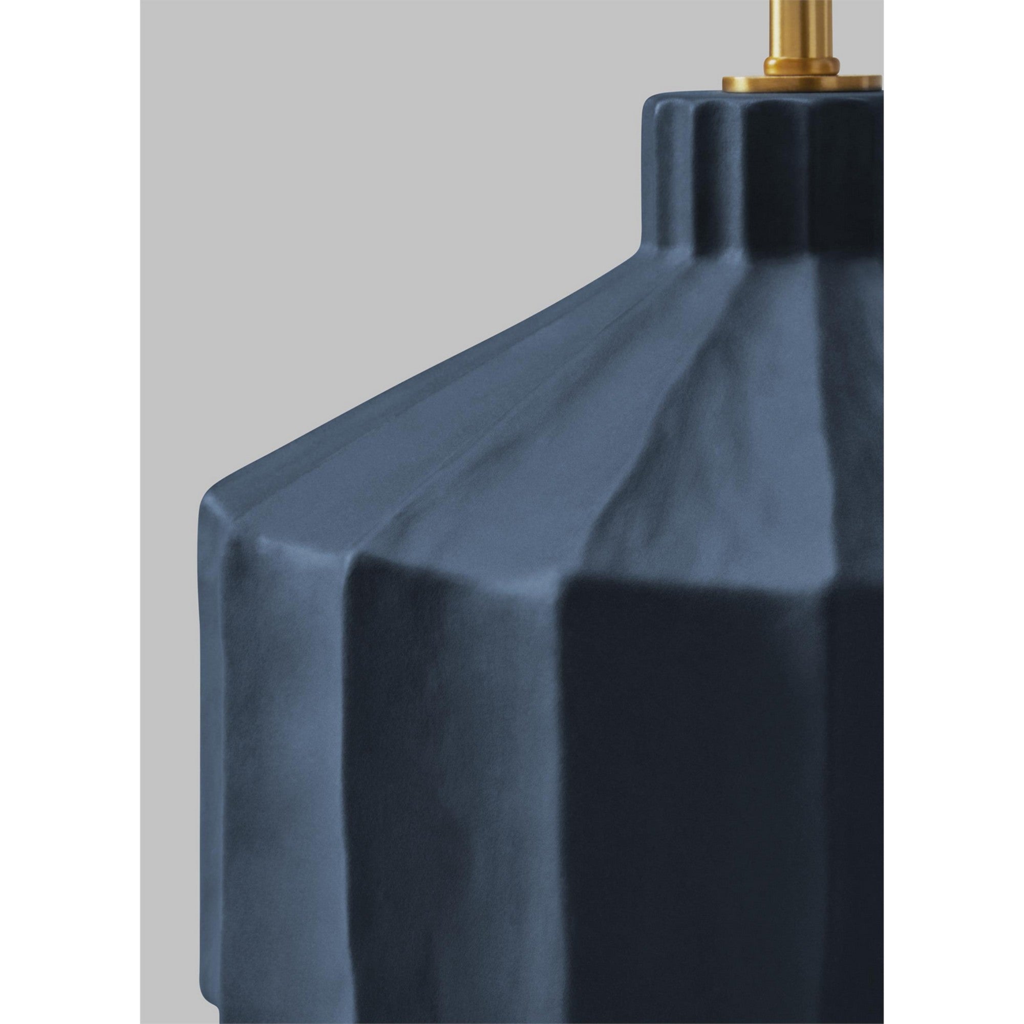 Veneto 17" Small Table Lamp, Matte Medium Blue Wash Finish - Bees Lighting