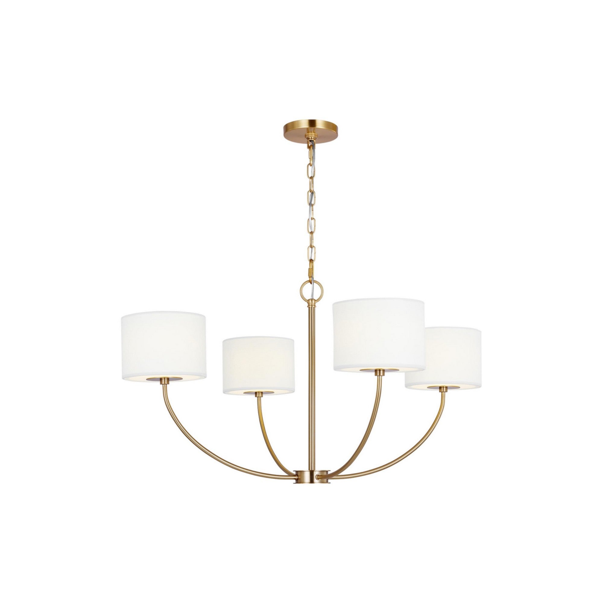 Sawyer 32 in. 4 Lights Chandelier Brushed Brass finish - Bees Lighting