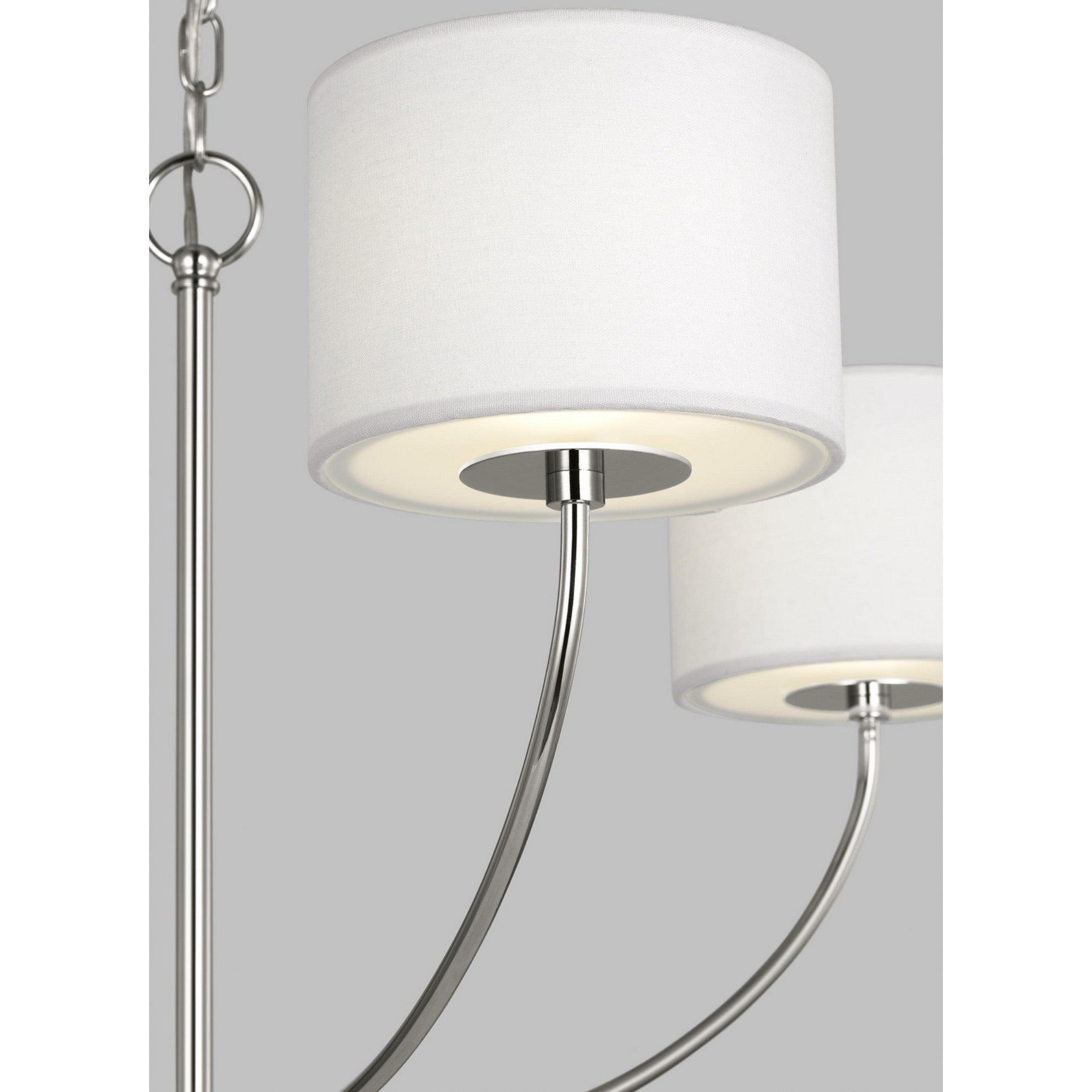 Sawyer 32" 4-Light Chandelier, Polished Nickel finish - Bees Lighting