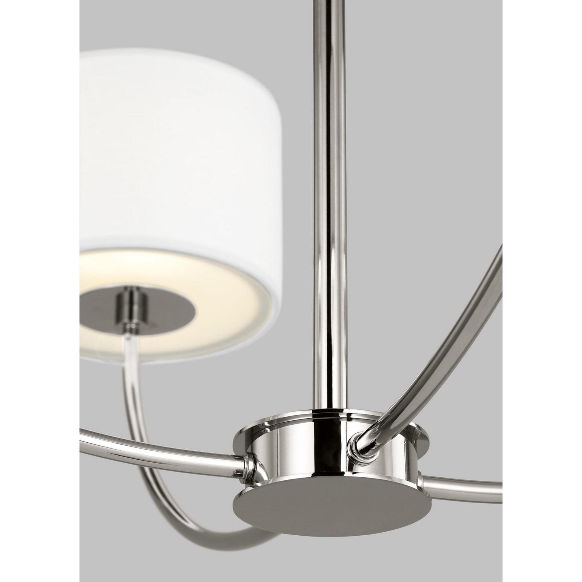 Sawyer 32" 4-Light Chandelier, Polished Nickel finish - Bees Lighting