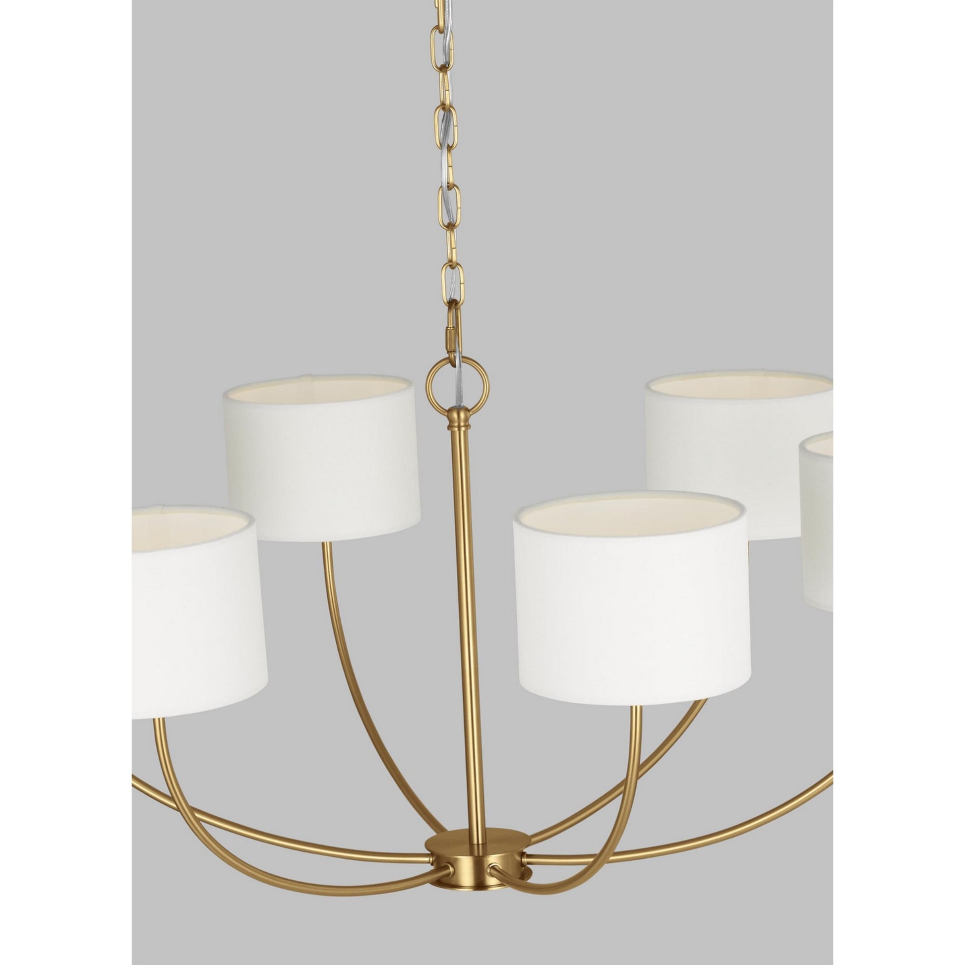 Sawyer 36" 6-Light Chandelier, Brushed Brass finish - Bees Lighting