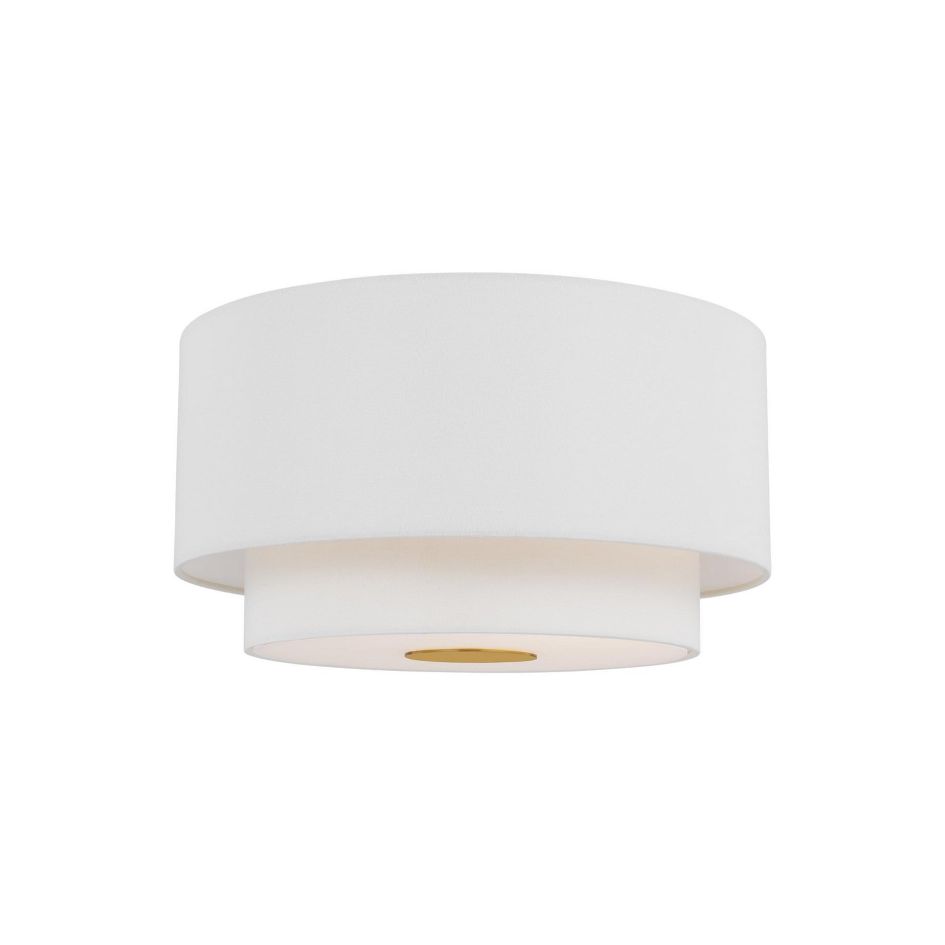 Sawyer 18" 3-Light Flush Mount, Burnished Brass Finish - Bees Lighting