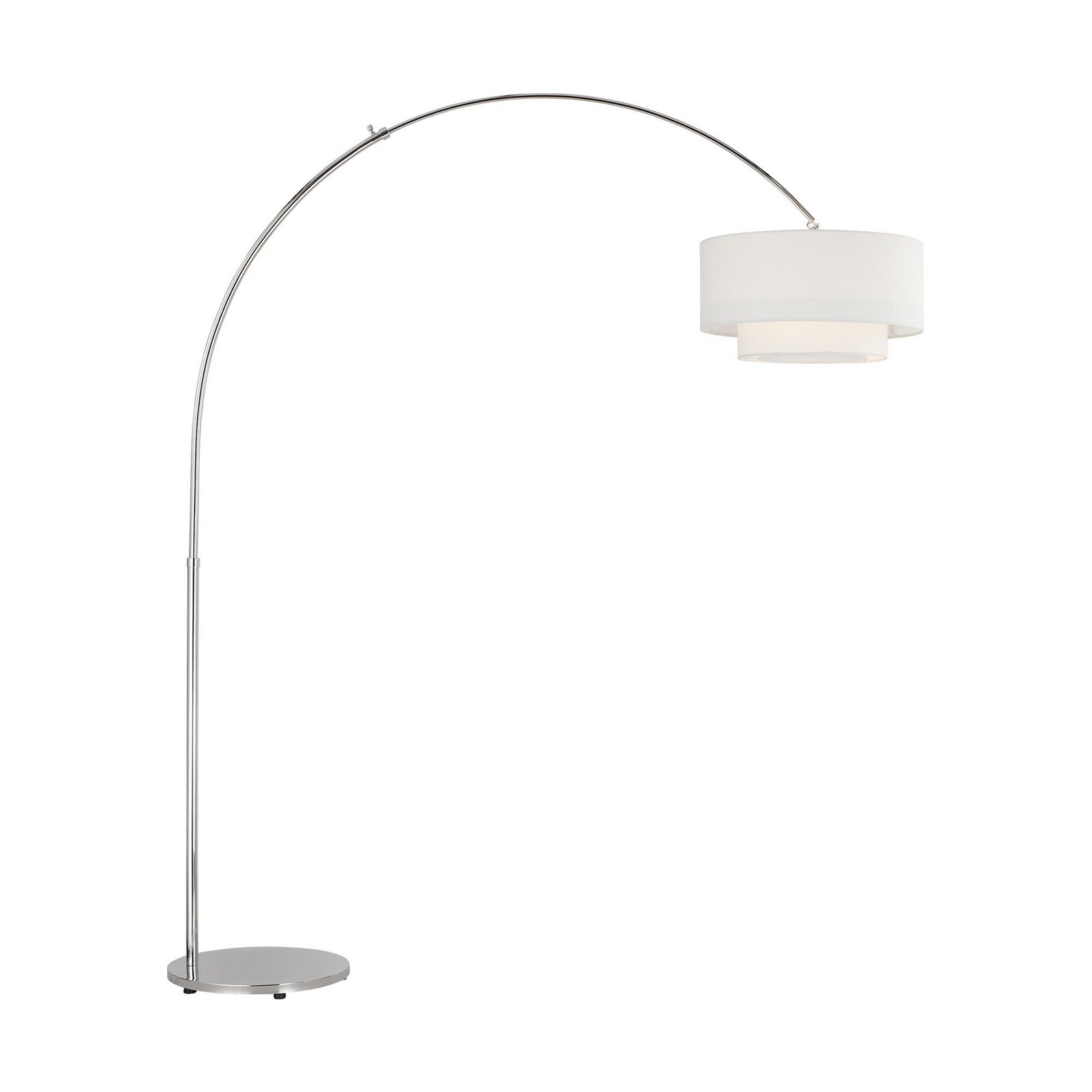 Sawyer 75" Floor Lamp, Polished Nickel Finish - Bees Lighting