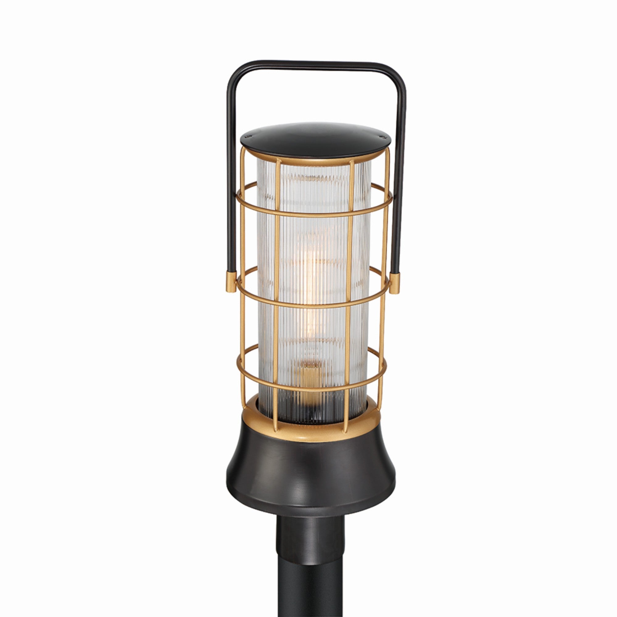 Rivamar 23" Outdoor Post/Pier Head, Gold & Black Finish - Bees Lighting