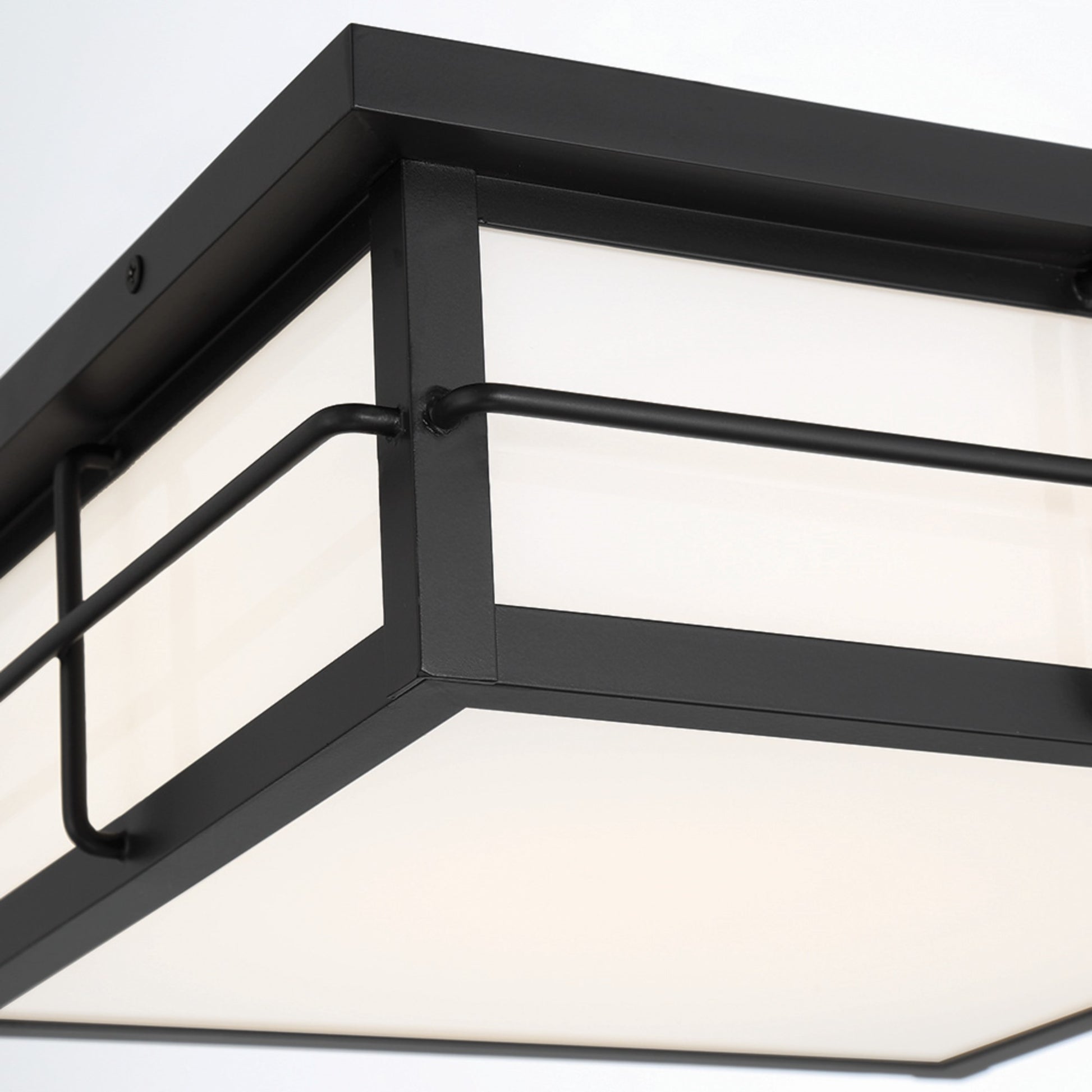 Bensa 13" LED Outdoor Flush Mount, Black Finish - Bees Lighting