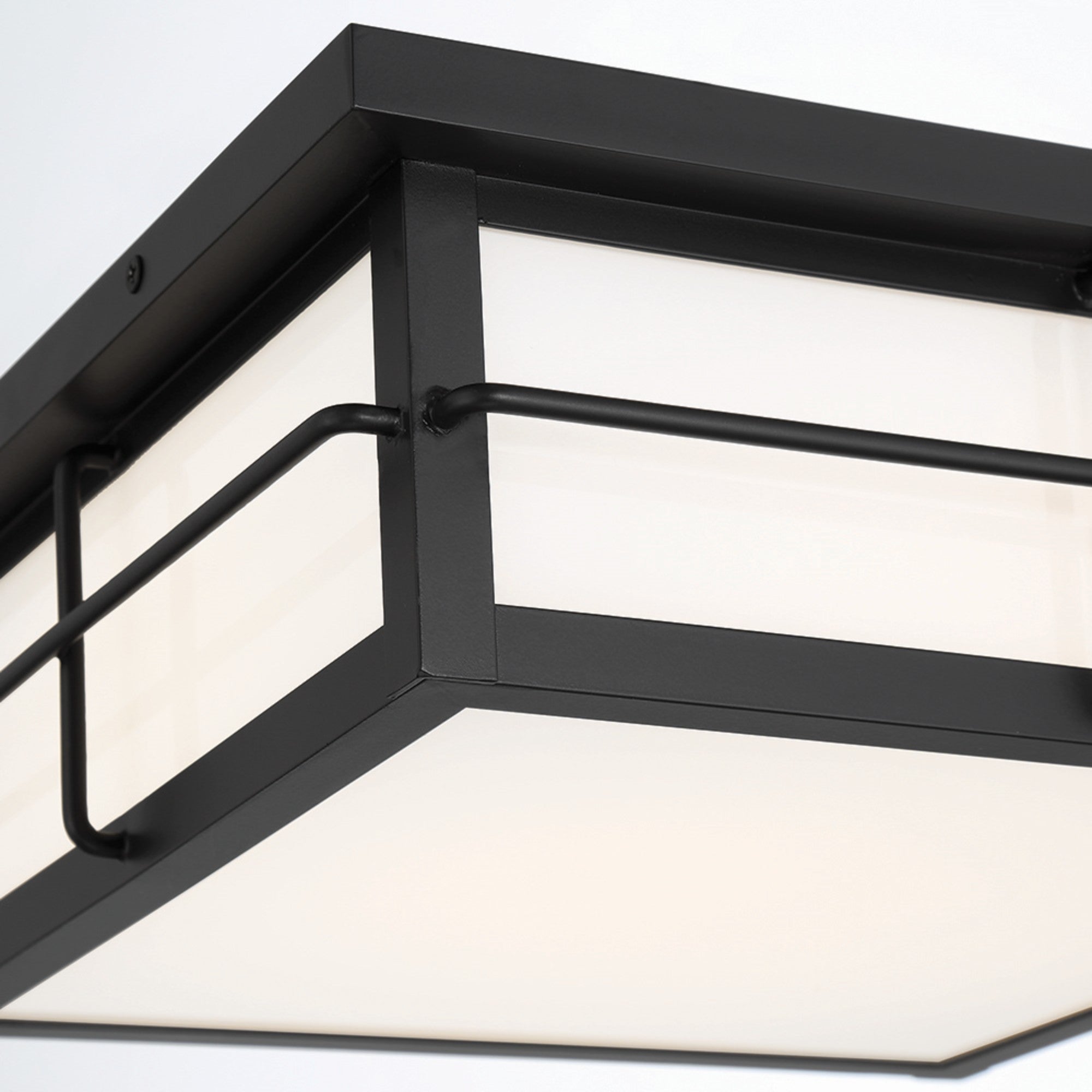 Bensa 13" LED Outdoor Flush Mount, Black Finish - Bees Lighting