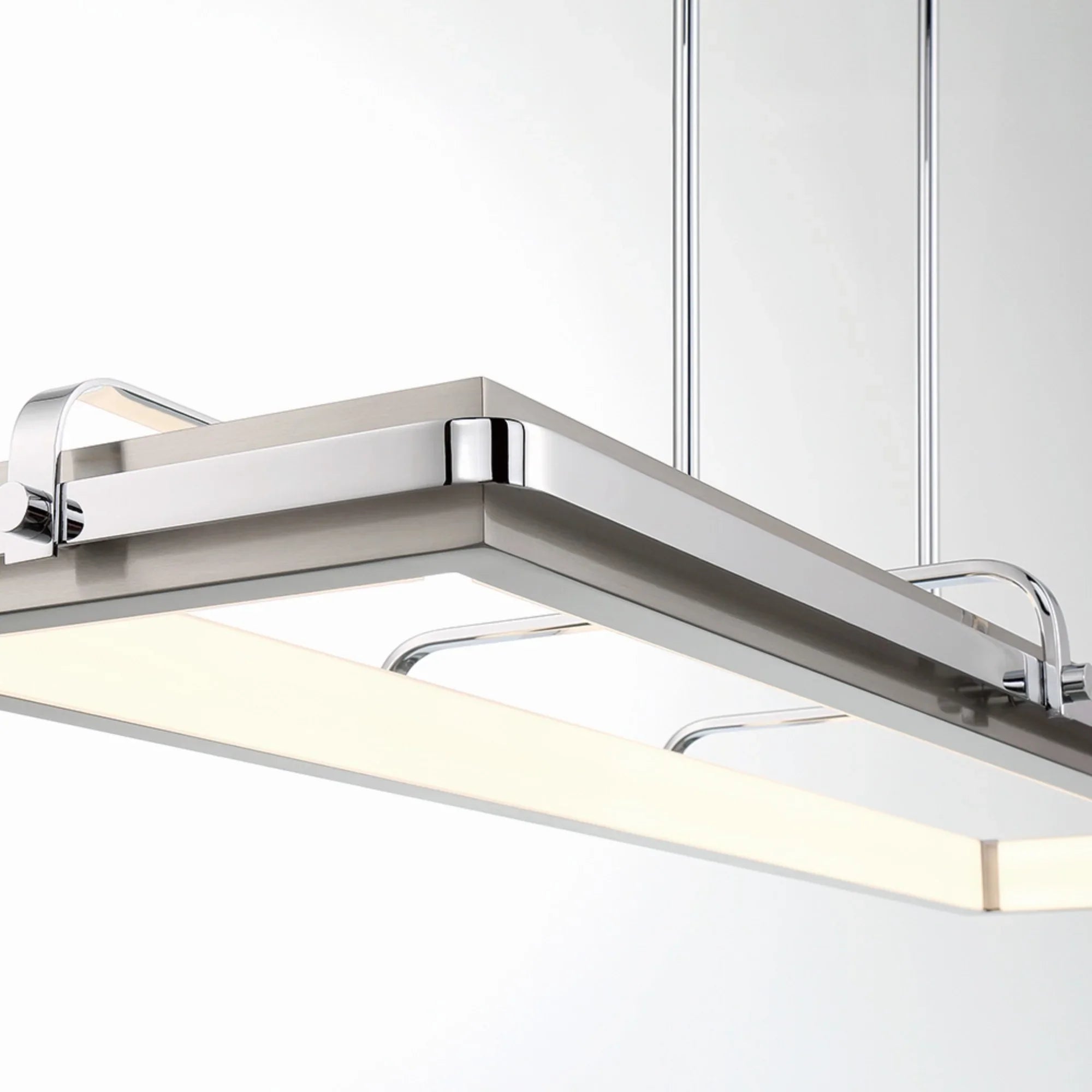 Annilo 48" LED Linear Chandelier, Chrome Finish - Bees Lighting