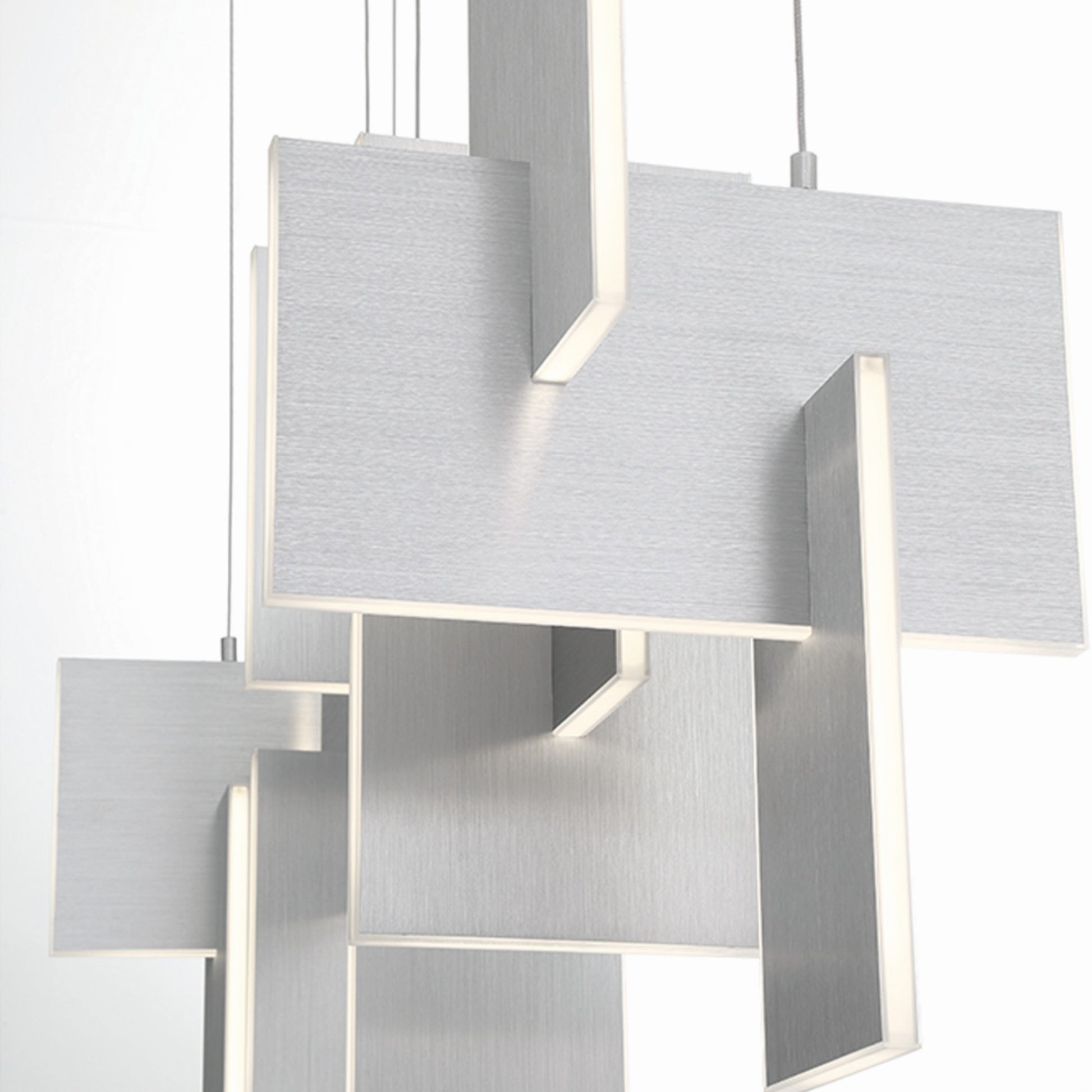 Coburg 3-Light 42" LED Linear Chandelier, Silver Finish - Bees Lighting