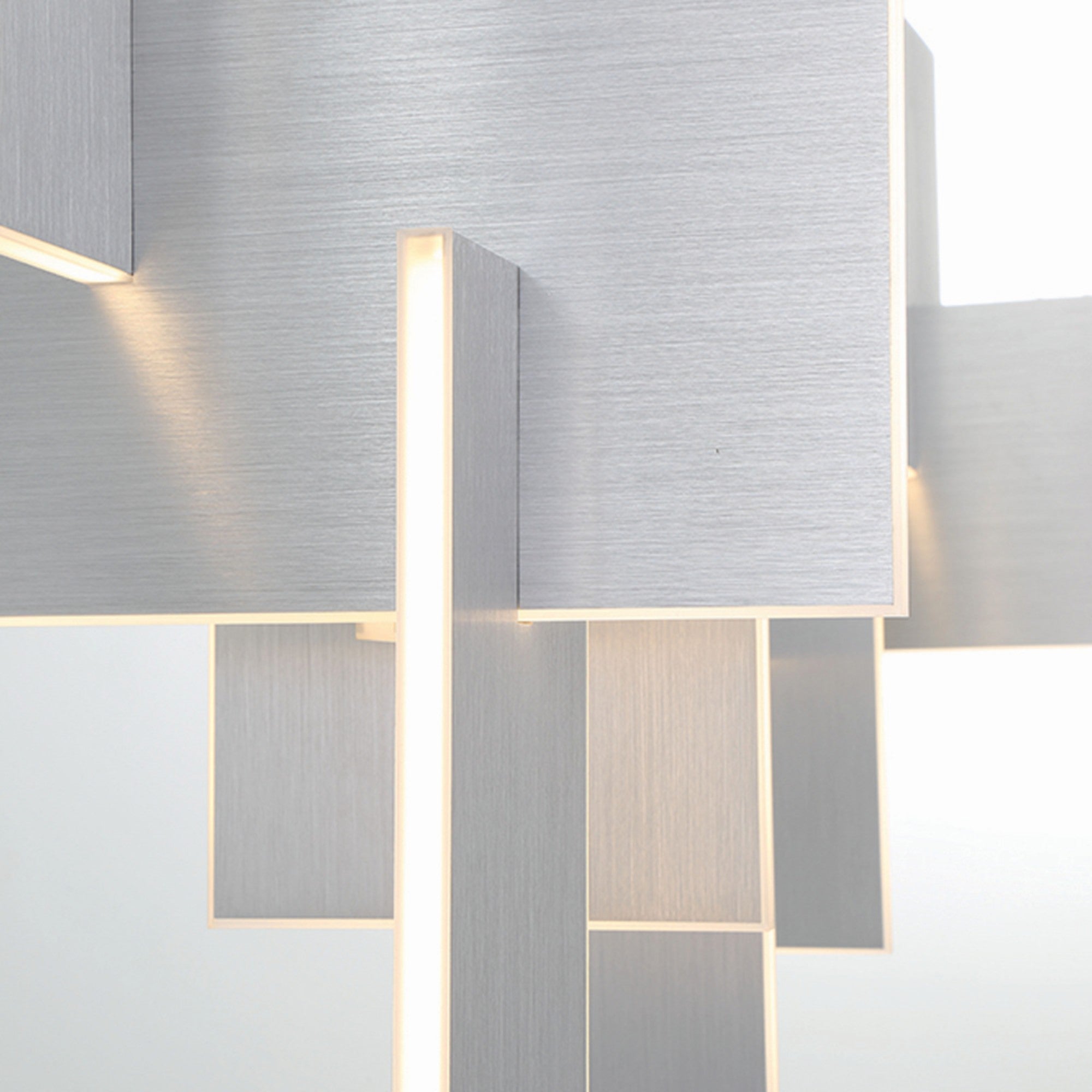 Coburg 3-Light 42" LED Linear Chandelier, Silver Finish - Bees Lighting