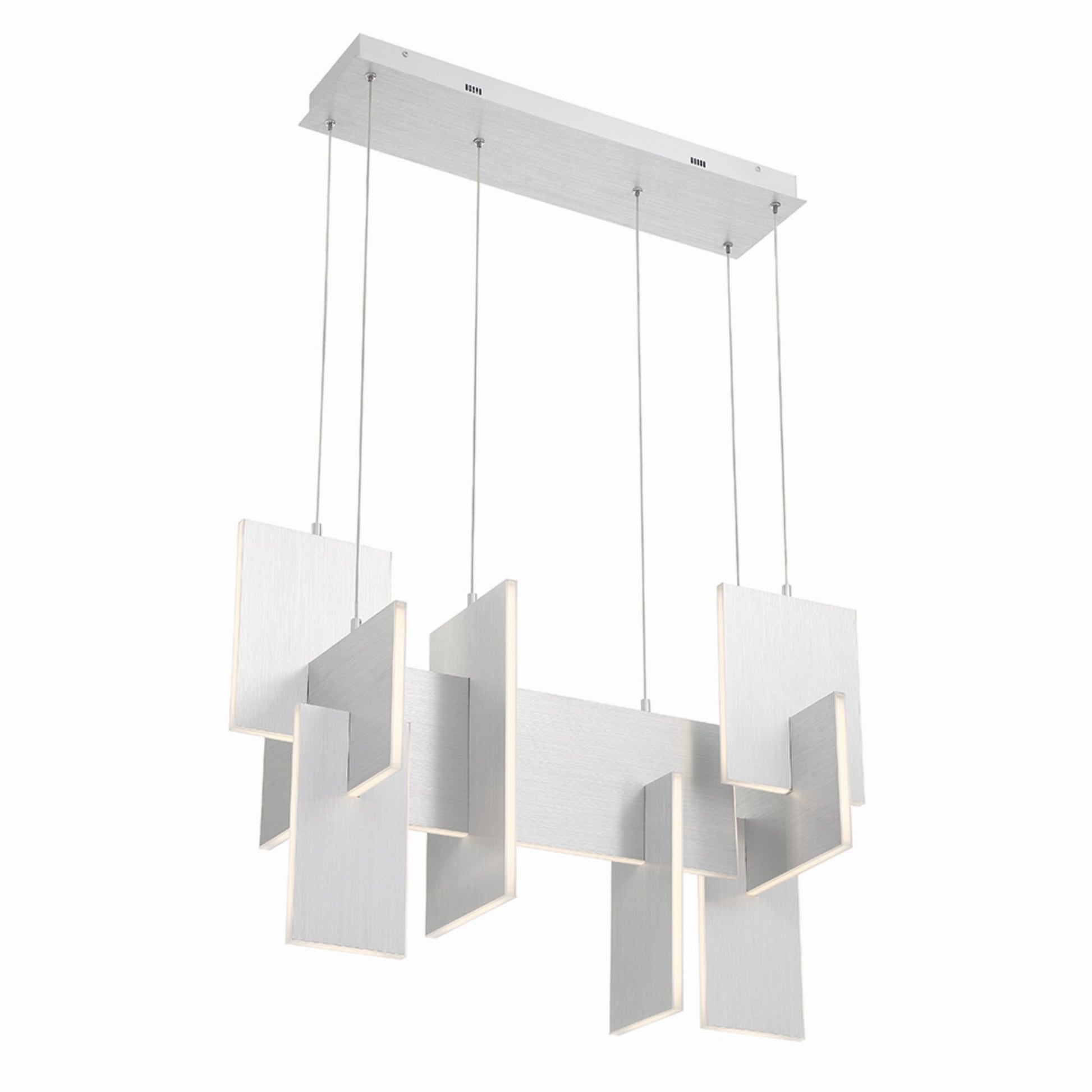 Coburg 3-Light 33" LED Chandelier, Silver Finish - Bees Lighting