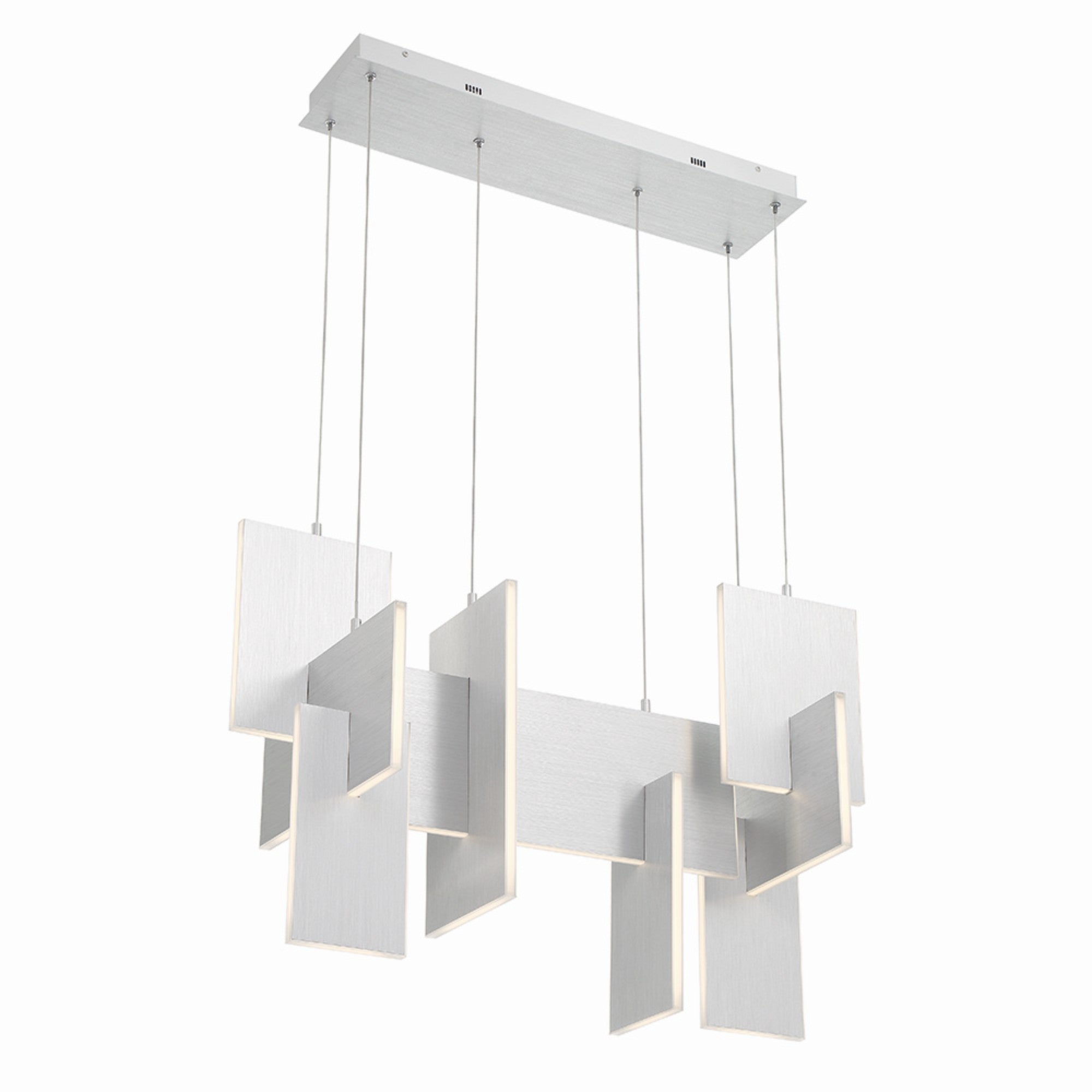 Coburg 3-Light 33" LED Chandelier, Silver Finish - Bees Lighting