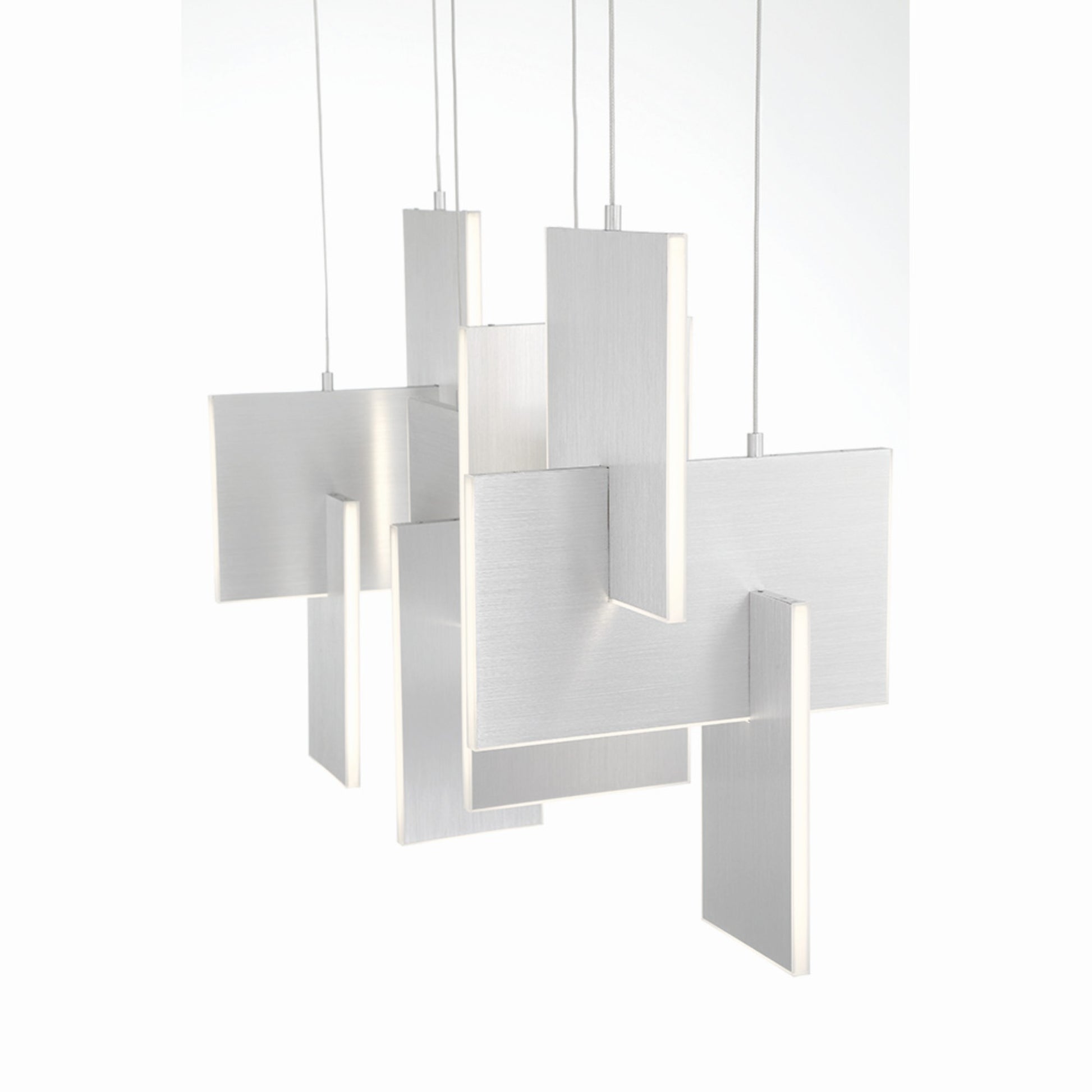 Coburg 3-Light 33" LED Chandelier, Silver Finish - Bees Lighting