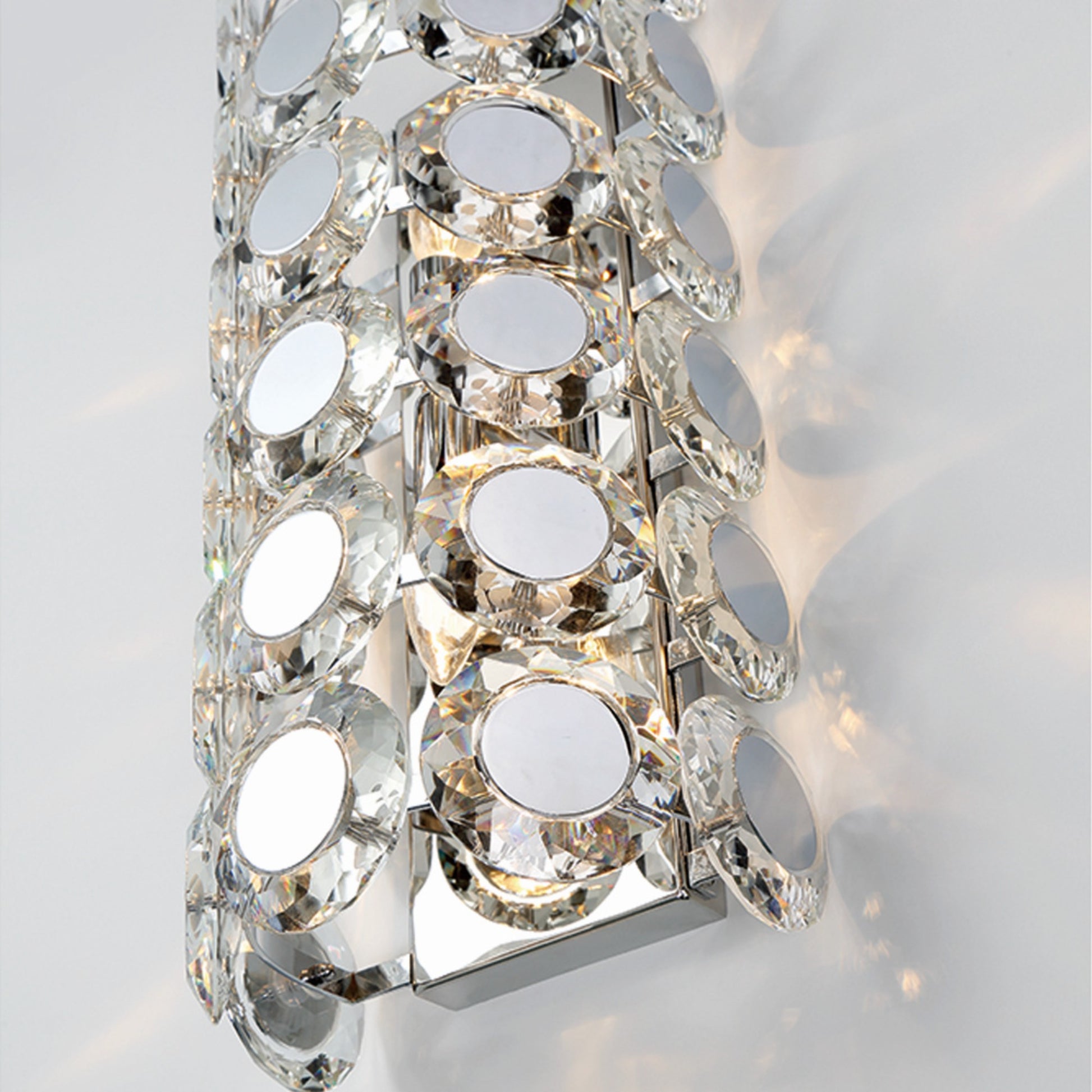 Perrene 2-Light 19" Wall Sconce, Chrome Finish with Crystals - Bees Lighting