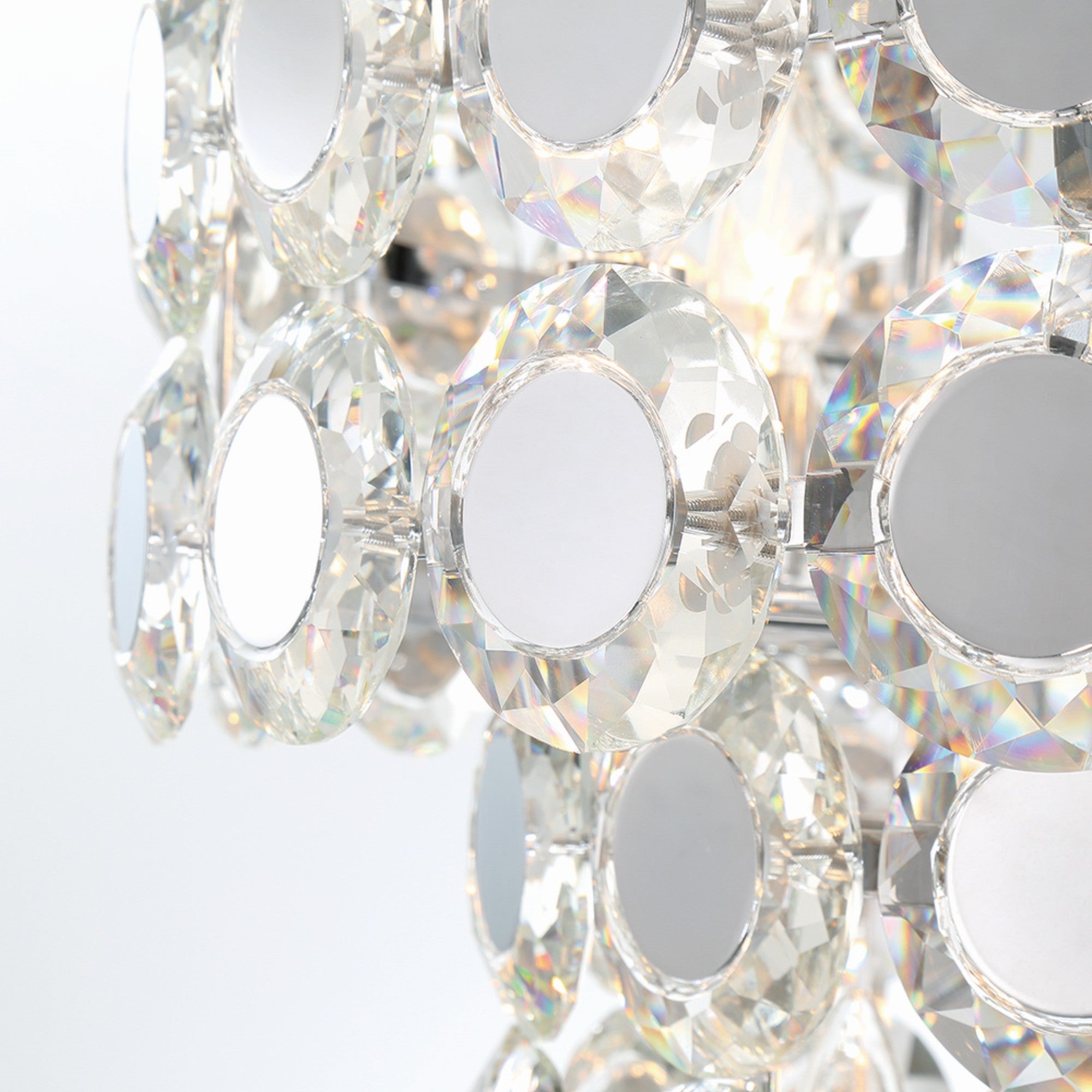 Perrene 4-Tiers 24-Light 45" Chandelier, Chrome Finish with Crystals - Bees Lighting