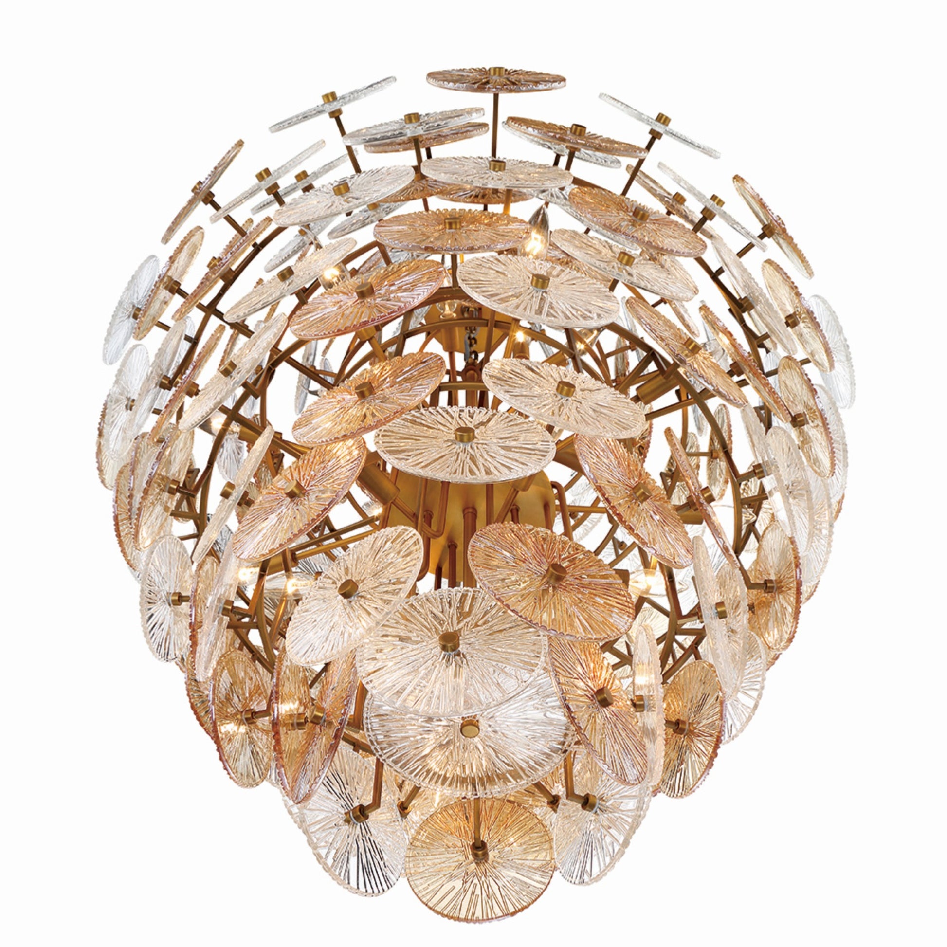 Sue-Anne 5-Tiers 25-Light 45" Grand Chandelier, Gold Finish - Bees Lighting