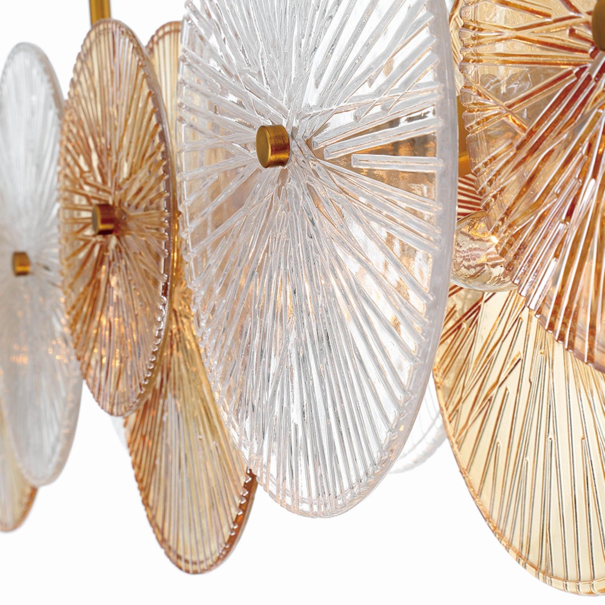Sue-Anne 8-Light 57" Linear Chandelier, Gold Finish - Bees Lighting