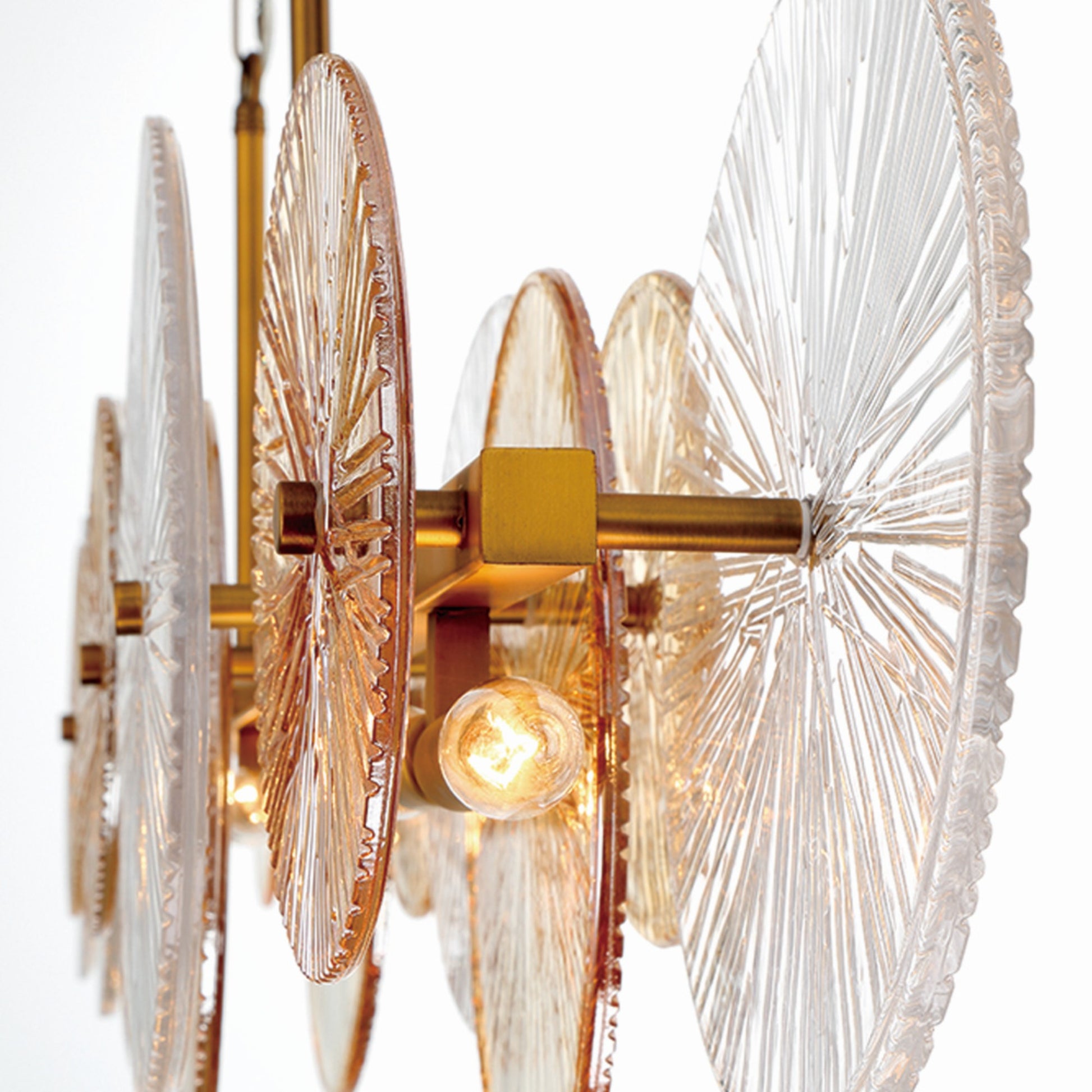 Sue-Anne 8-Light 57" Linear Chandelier, Gold Finish - Bees Lighting
