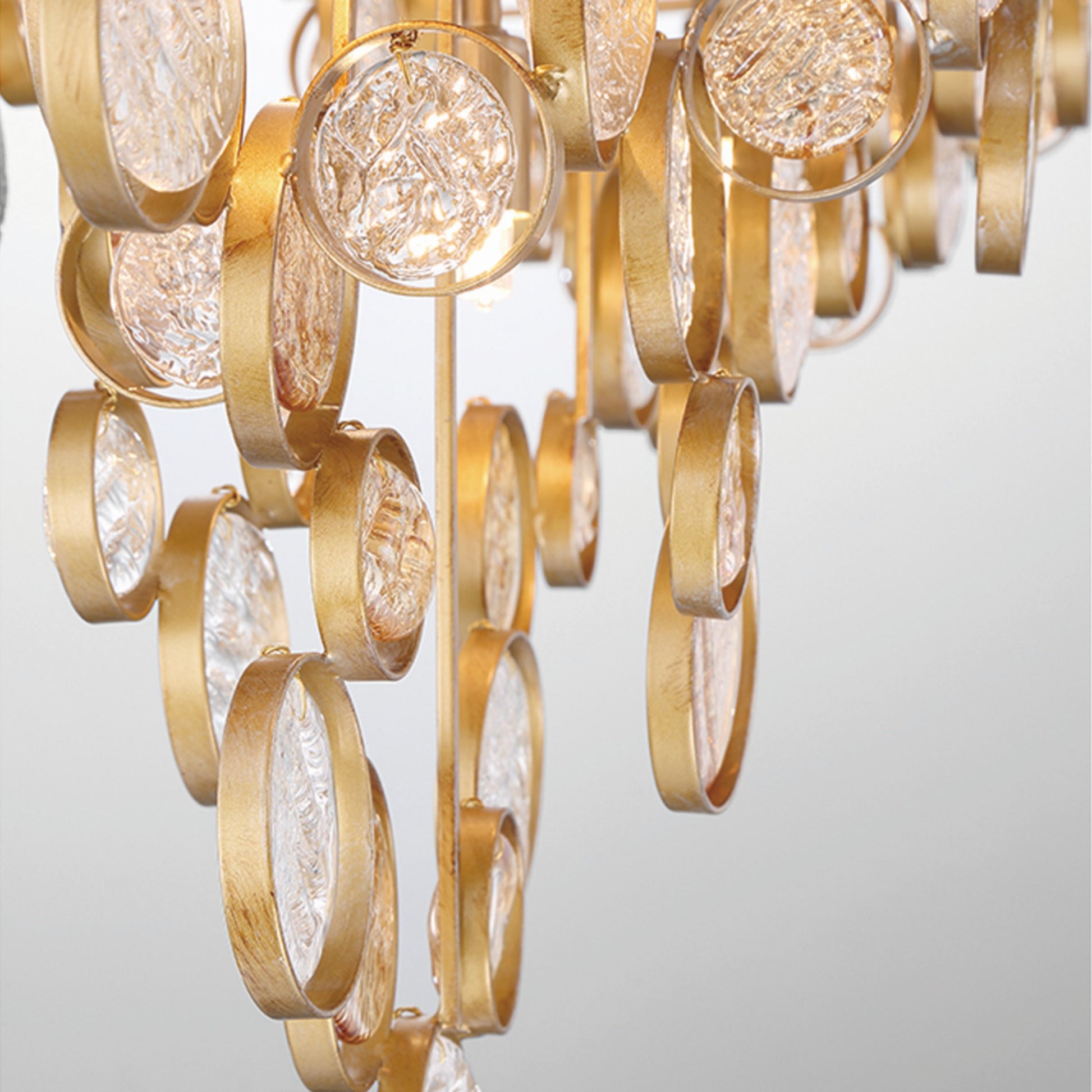Trento 12-Light 40" Linear Chandelier, Gold Finish - Bees Lighting