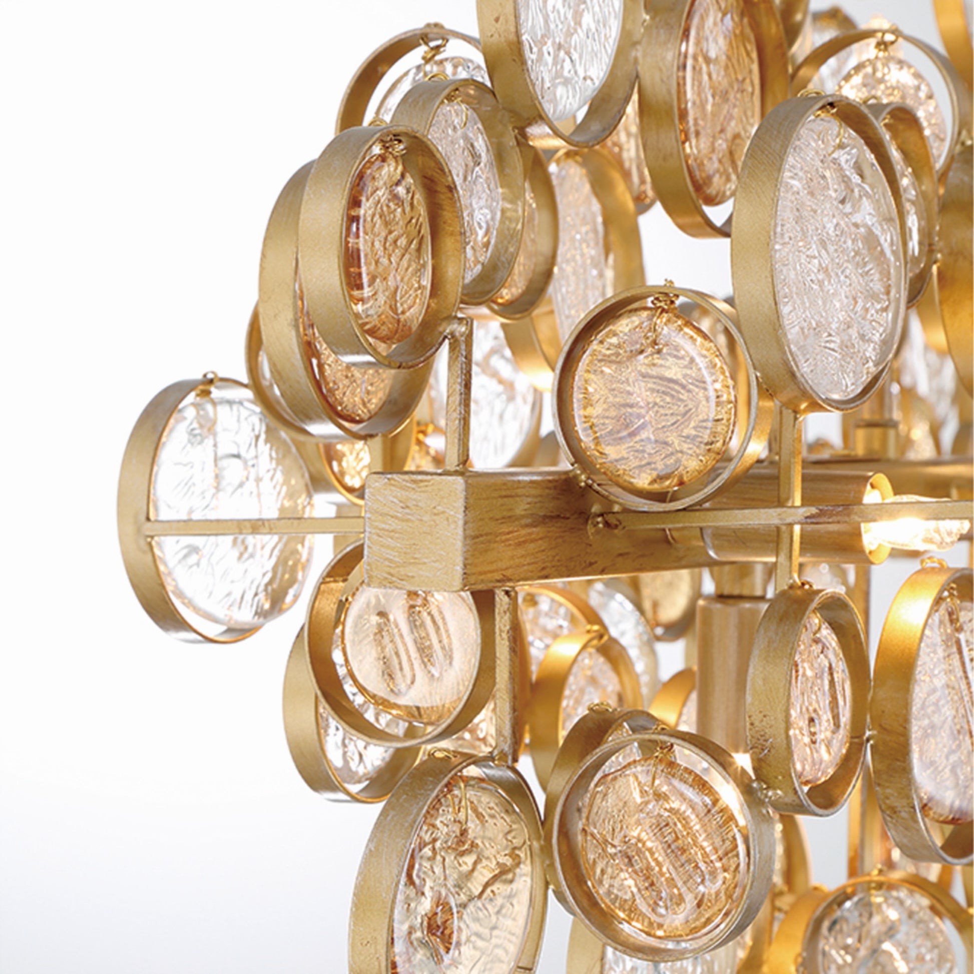 Trento 12-Light 40" Linear Chandelier, Gold Finish - Bees Lighting